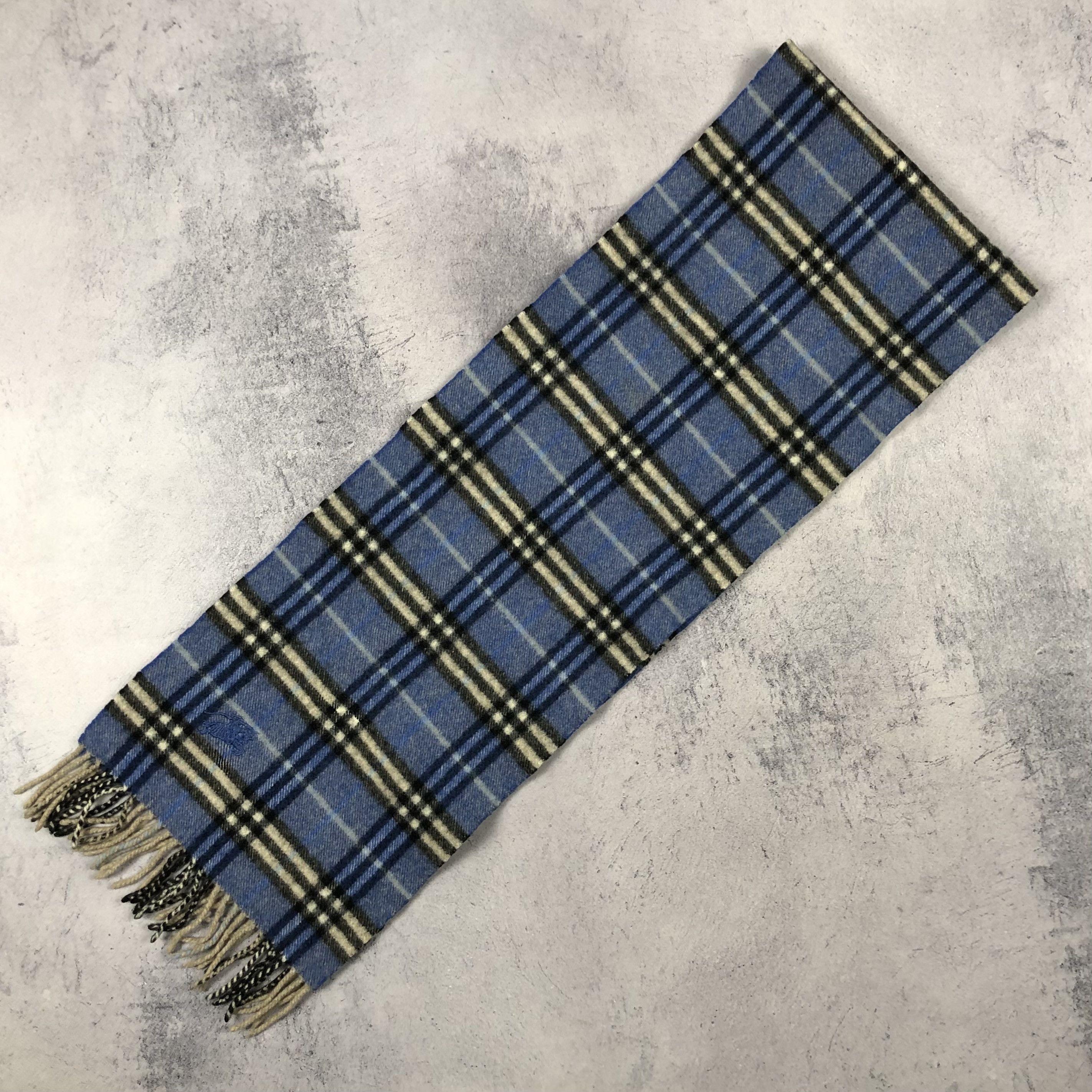 Burberry Vintage Burberry London Scarf Blue Nova Check Size ONE SIZE - 7 Thumbnail