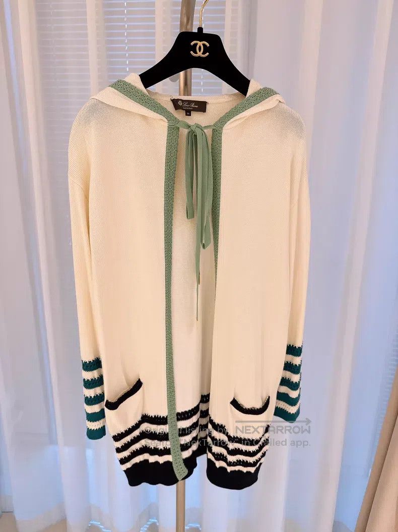 Loro Piana Loro Piana Color Blocked Striped Silk Cotton Knit Cardigan Size M / US 6-8 / IT 42-44 - 1 Thumbnail