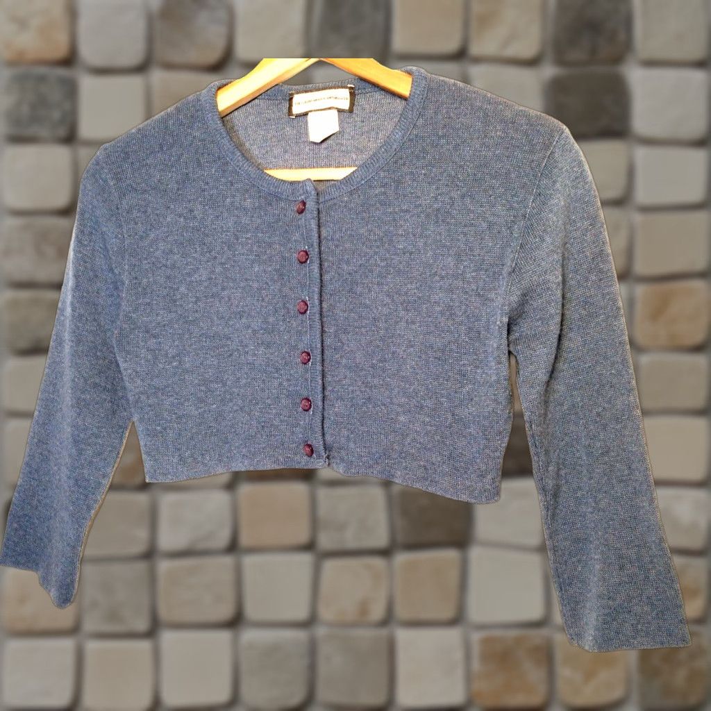 THE GREAT VINTAGE The Great American Sweater Cropped Cardigan M Blue Casual Womens Size M / US 6-8 / IT 42-44 - 1 Thumbnail