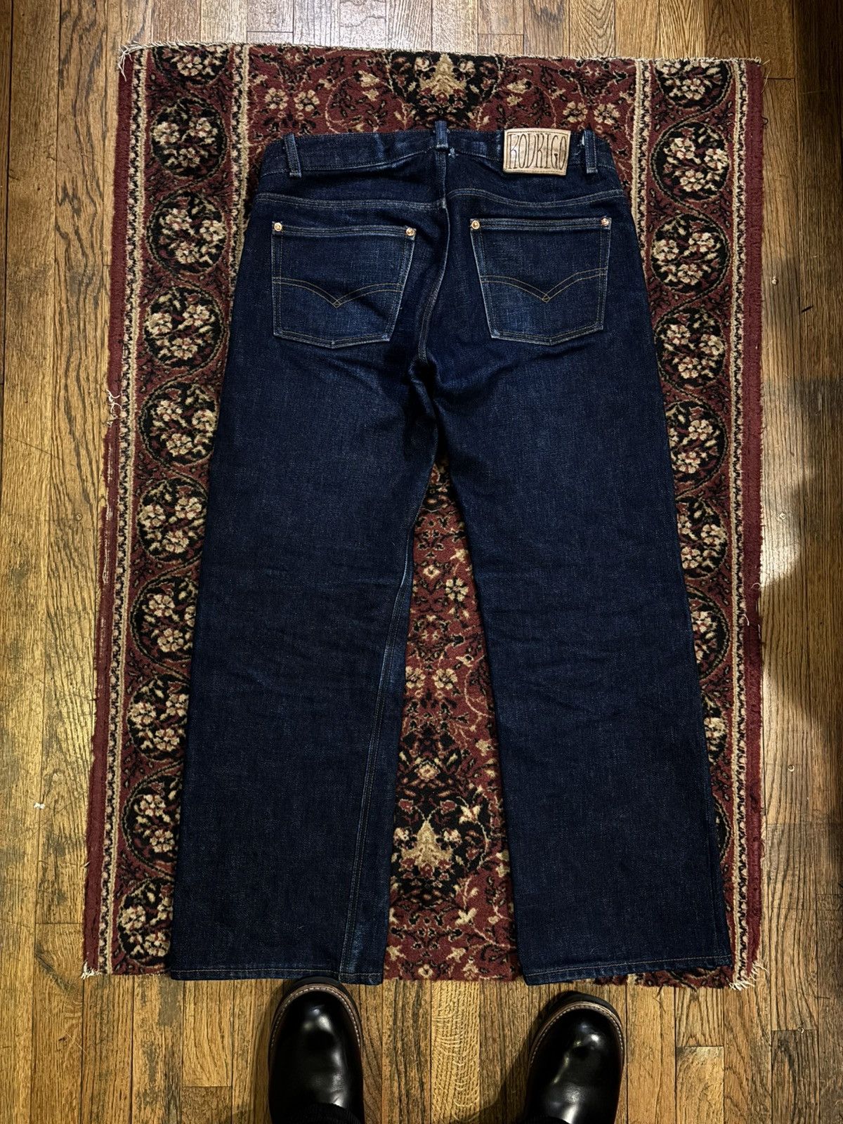 Handmade Handmade 22oz 70s Japanese Selvedge Denim Bootcut Jeans Size US 34 / EU 50 - 3 Thumbnail
