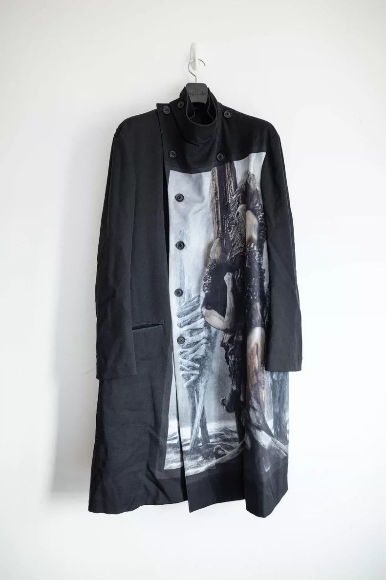 Yohji Yamamoto Yohji Yamamoto Pour Homme Printed wool coat-2505 Size US L / EU 52-54 / 3 - 1 Thumbnail