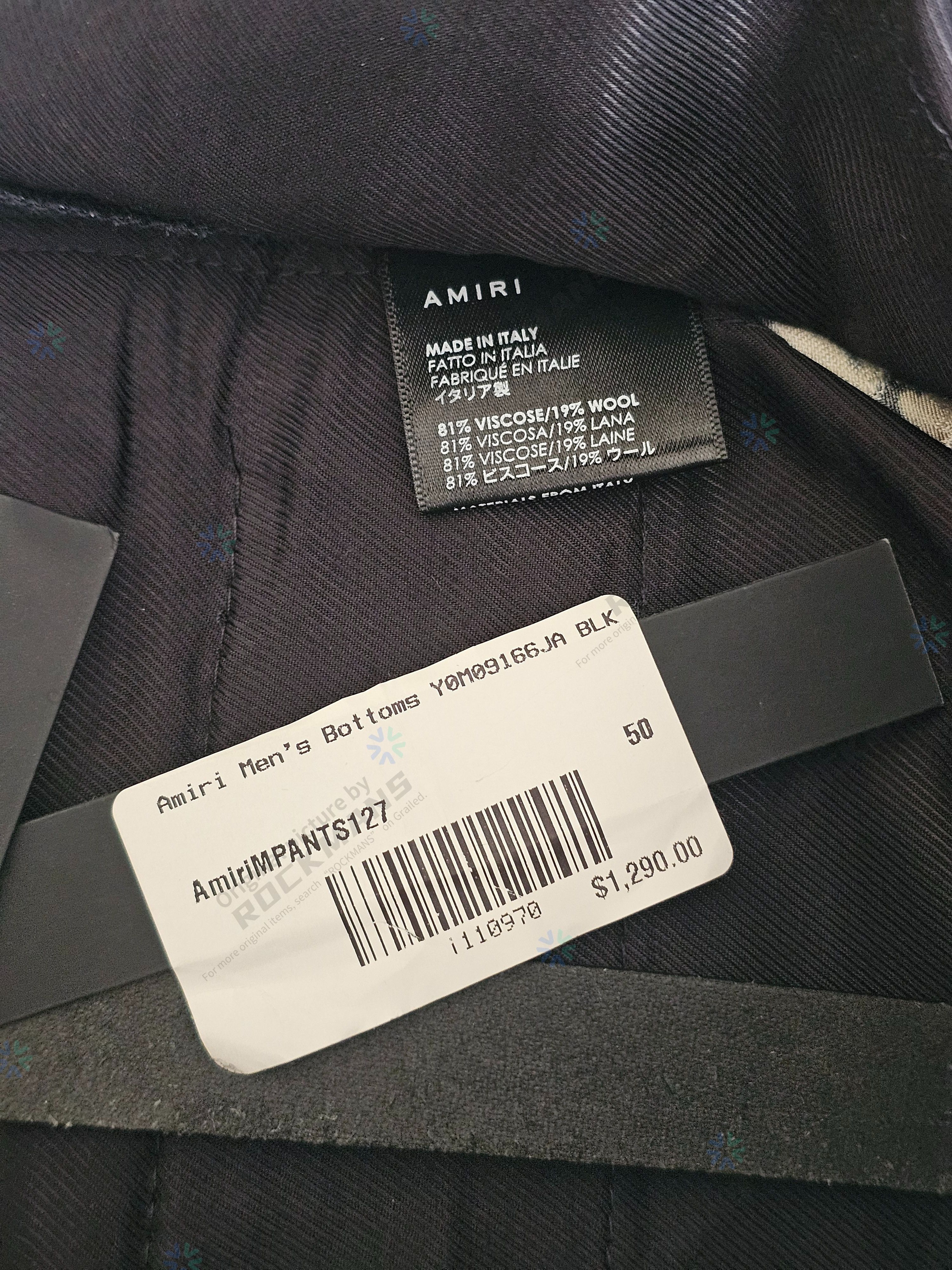 Amiri Amiri Black Butterfly Jacquard Wool Pants Size 50 $1290 Size US 34 / EU 50 - 6 Thumbnail