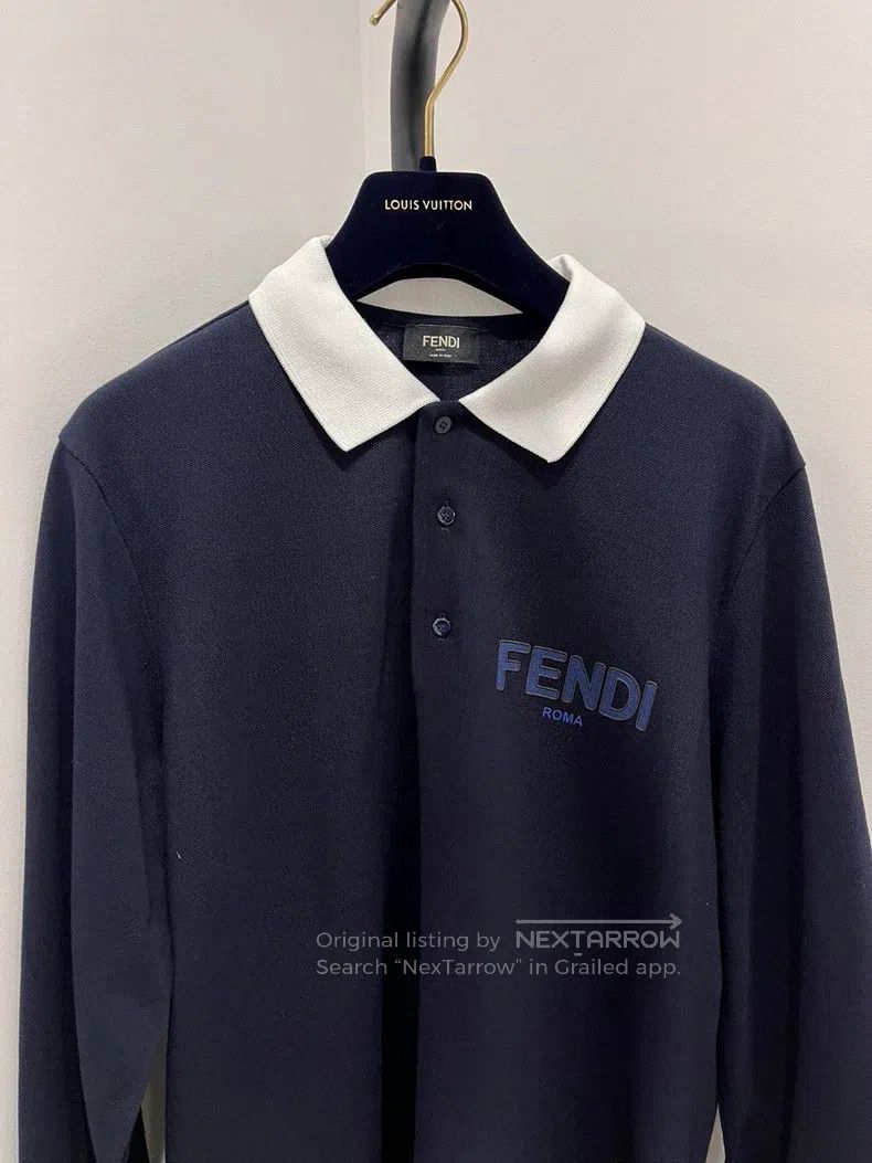 Fendi Fendi Men's Long Sleeve Polo Shirt 100% Cotton Size US S / EU 44-46 / 1 - 3 Thumbnail