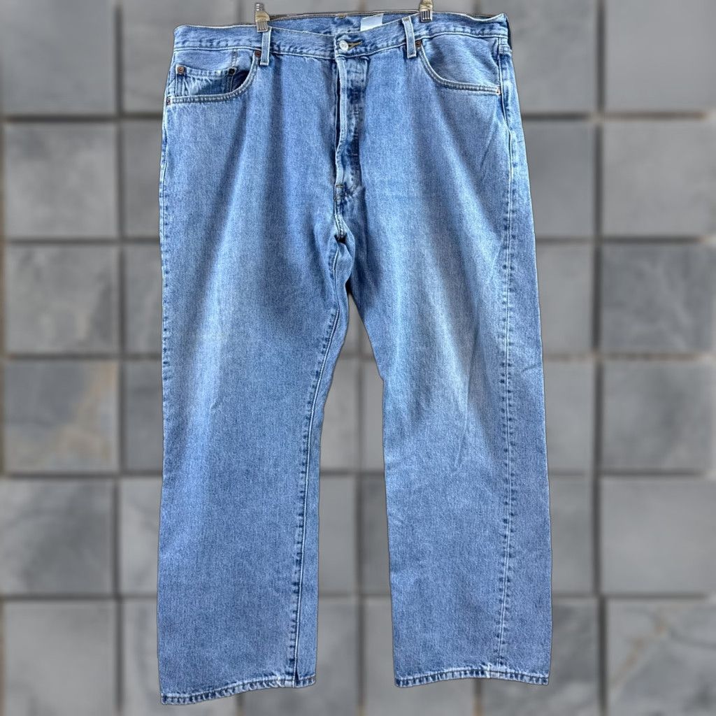 Levi's VINTAGE Levi's 501 Jeans Men 42x30 Blue Y2K Button Fly Denim Pant Distressed Work Size US 42 / EU 58 - 1 Thumbnail