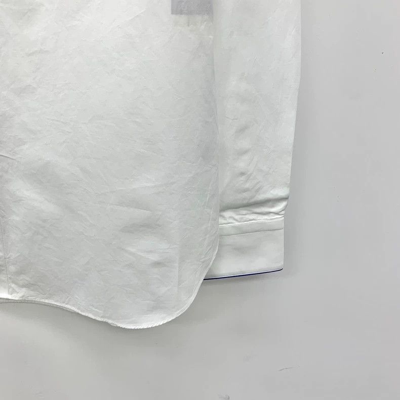 Fendi Fendi White Logo Embroidered Cotton Shirt Size US M / EU 48-50 / 2 - 4 Thumbnail