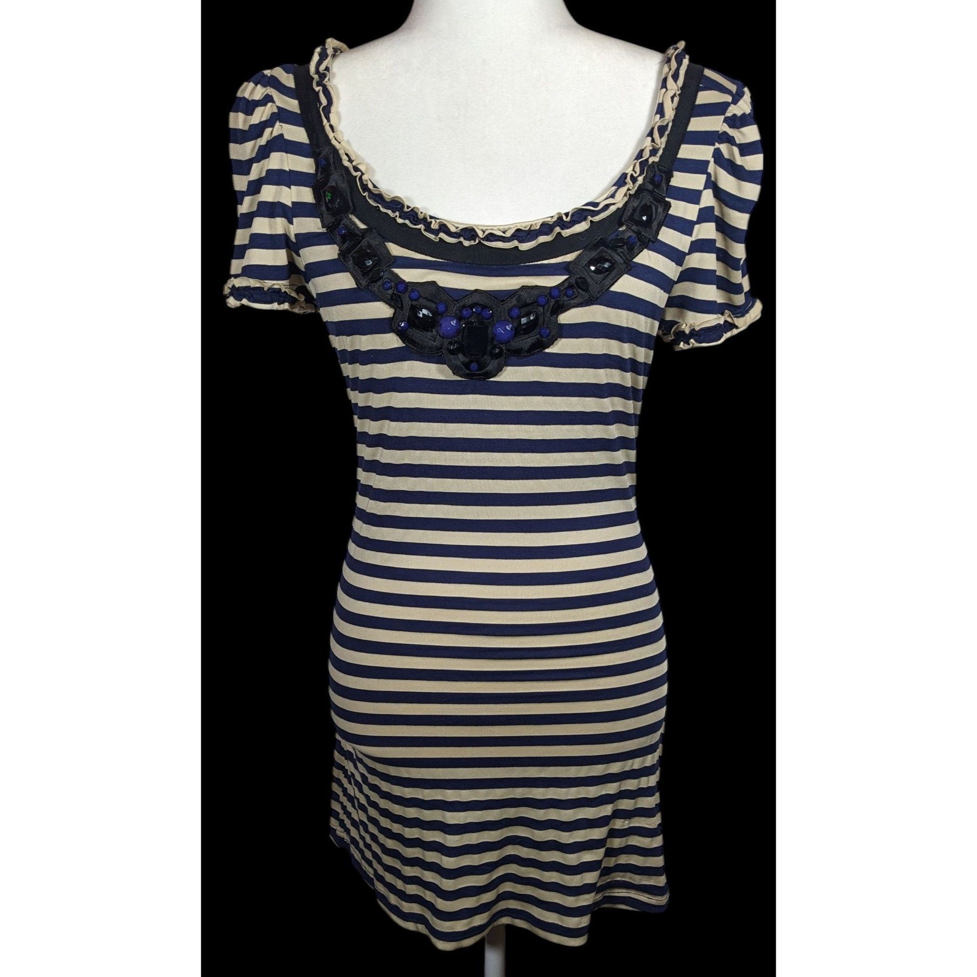 Other Twelve By Twelve Los Angeles 80s Style Striped Embellished D Size L / US 10 / IT 46 - 1 Thumbnail