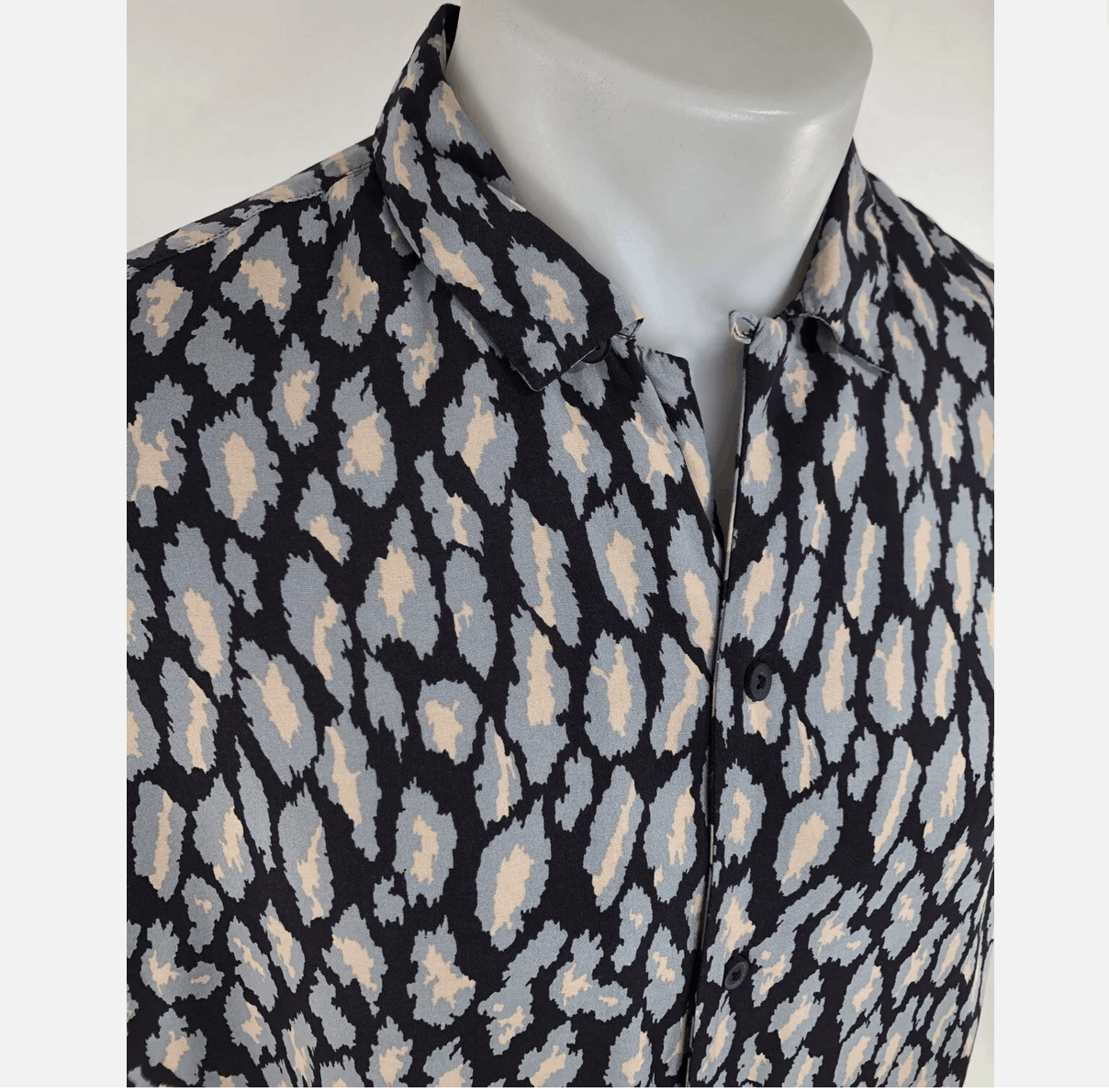 Allsaints All Saints Short Sleeve Abstract Print Button Up Down Shirt Size US XL / EU 56 / 4 - 2 Thumbnail