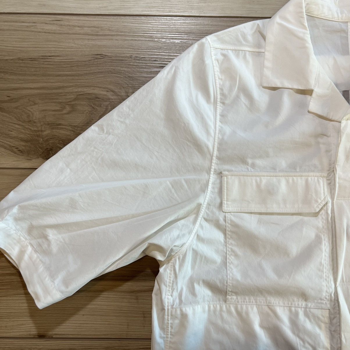 Rick Owens Rick Owens Lido SS23 Magnum Button Down White Short Sleeve Size US M / EU 48-50 / 2 - 5 Thumbnail