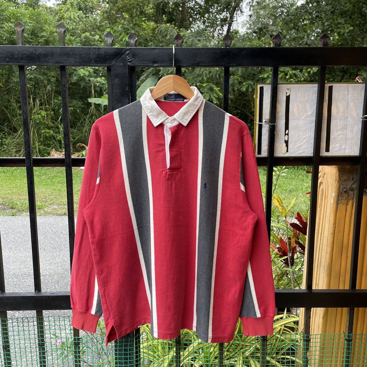 Polo Ralph Lauren 🔥Vintage Polo Ralph Lauren Striped Polos Rugby Shirts Size US L / EU 52-54 / 3 - 1 Thumbnail