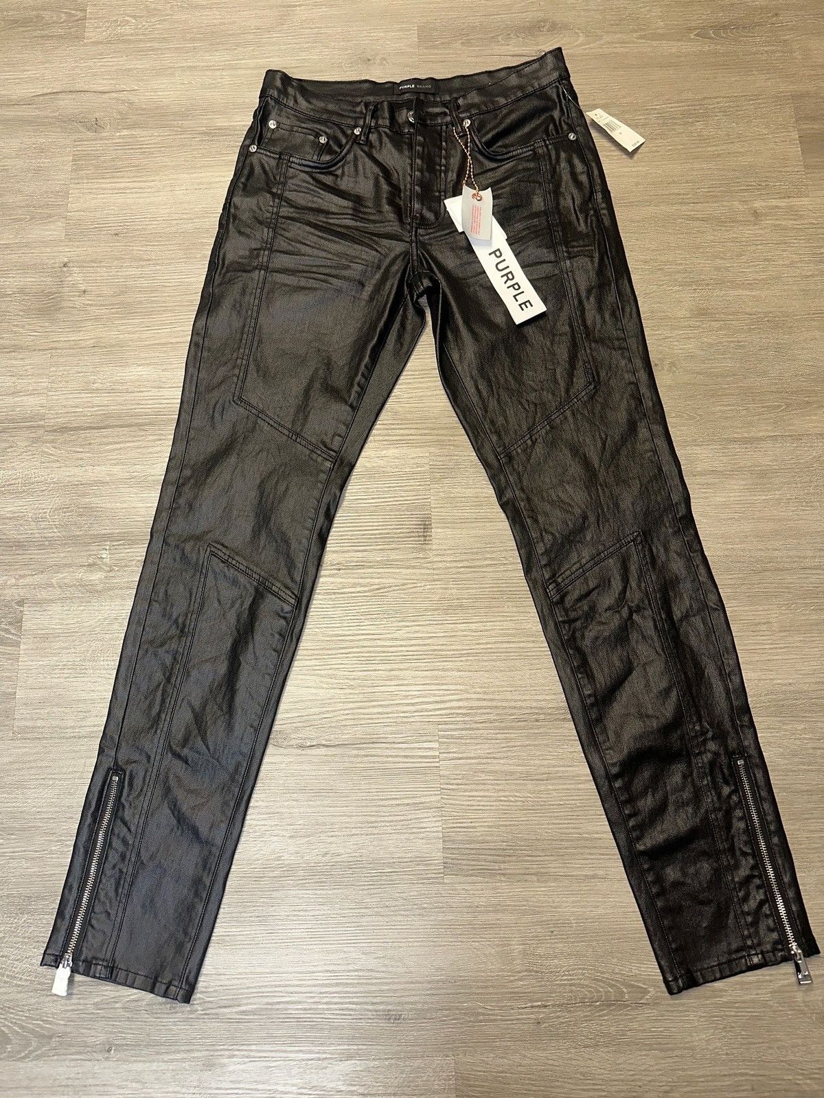 Purple Brand Purple brand Black Wax Jeans Size US 30 / EU 46 - 1 Thumbnail