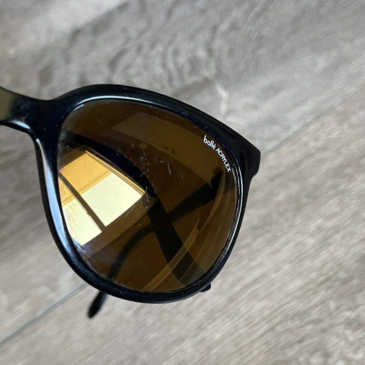 Bolle Bollé Acrylex 396 Cat Eye Black Gold Sunglasses Women’s Size ONE SIZE - 6 Thumbnail