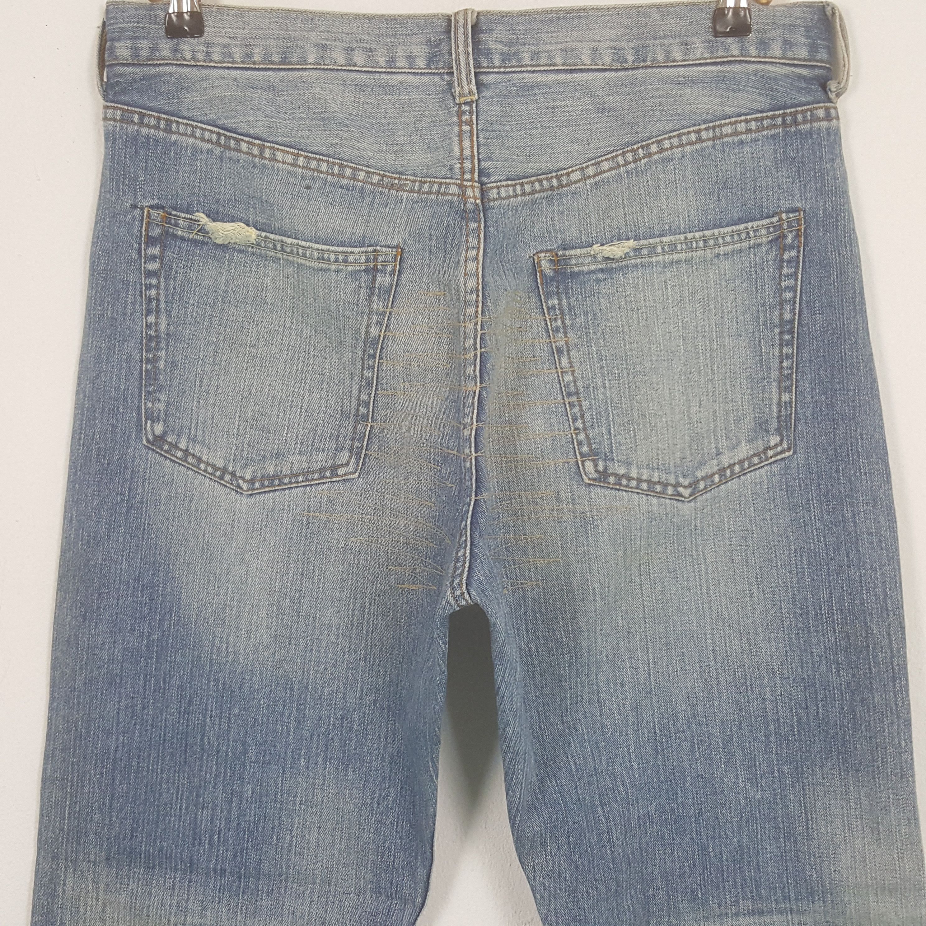 Designer × Japanese Brand × Vintage Vintage Exribitionist Patchwork Design Denim Jeans Size US 32 / EU 48 - 5 Thumbnail