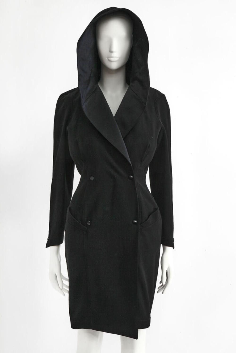 Thierry Mugler RARE F/W 1991 Thierry Mugler hodded mesh dress Size S / US 4 / IT 40 - 5 Thumbnail
