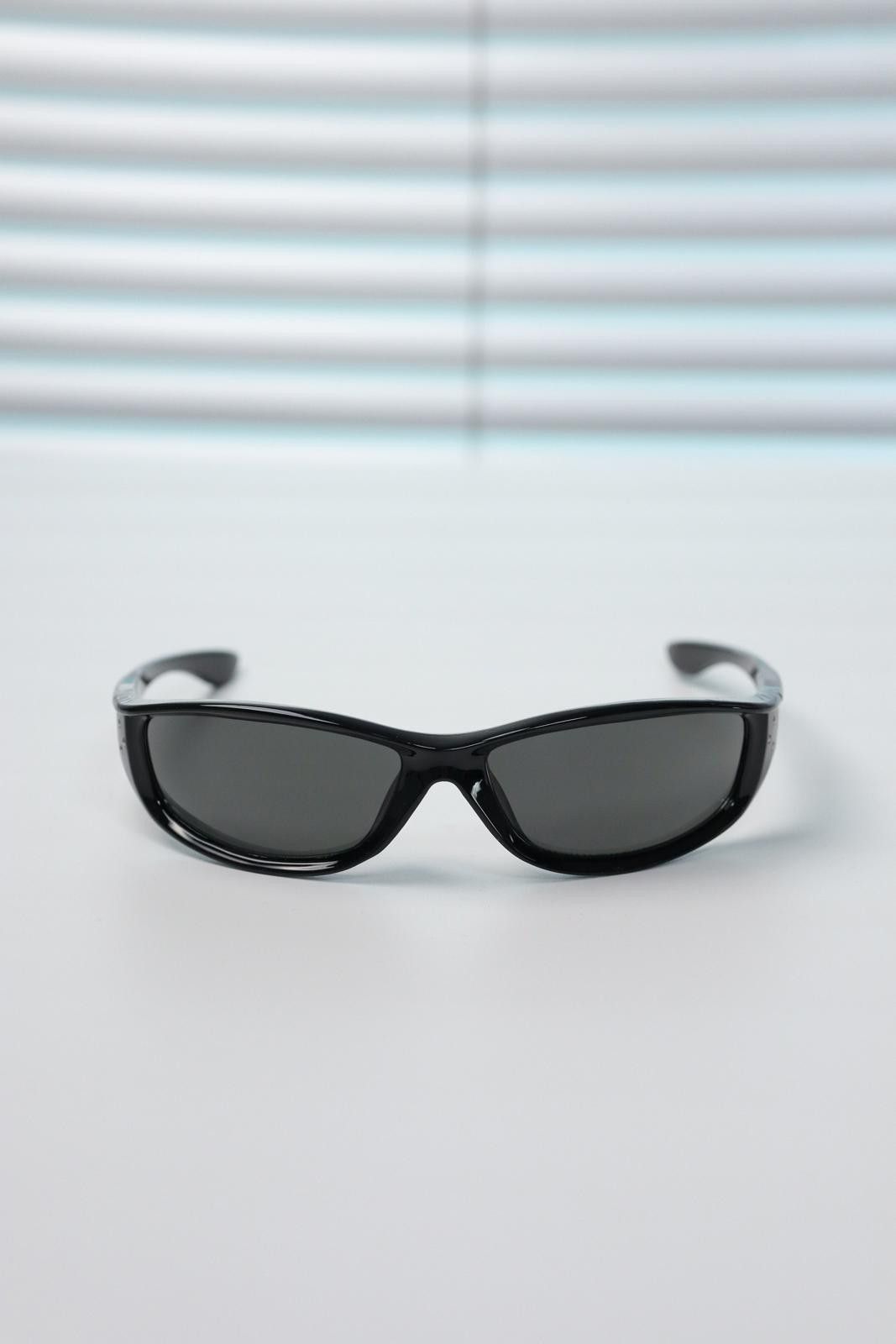 Other Vtg Avant Garde Y2K Black Rectangle Sunglasses Unisex OS Size ONE SIZE - 5 Thumbnail