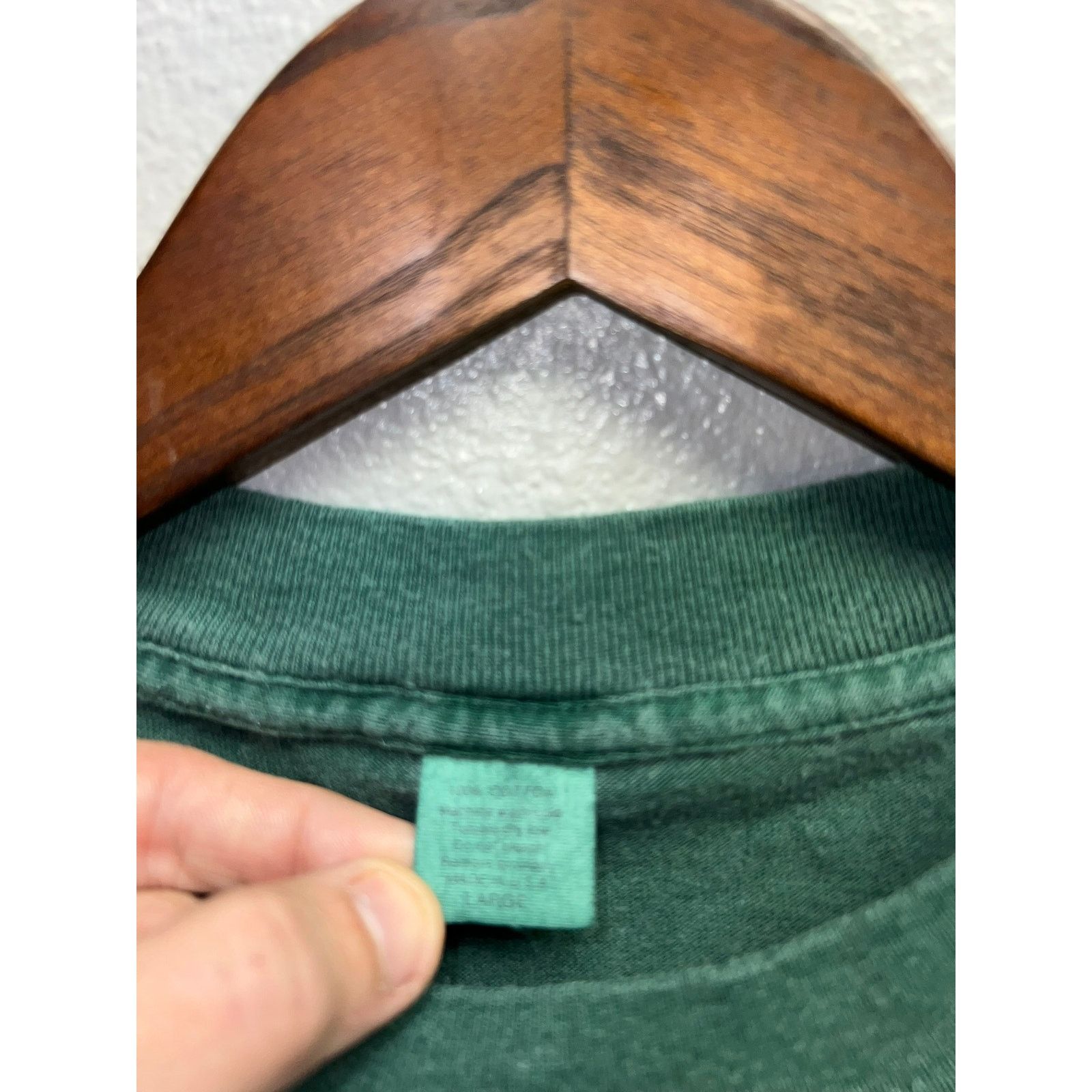 Vintage 90s Vintage Green Blank USA Made Short Sleeve Shirt 1990s L Size US L / EU 52-54 / 3 - 5 Thumbnail
