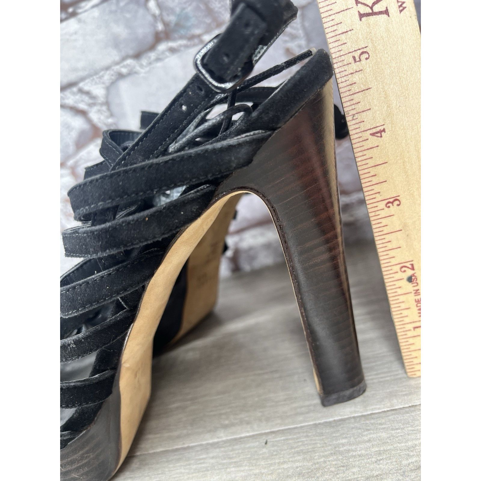 Stuart Weitzman Stuart Weitzman Black Suede Leather Caged Stiletto Heels Wom Size US 6 / IT 36 - 11 Thumbnail