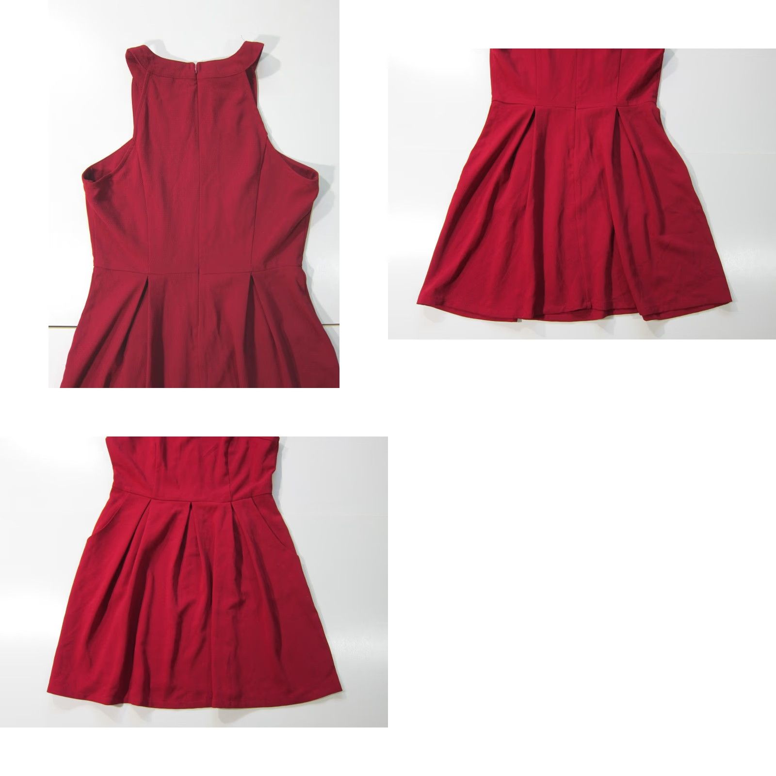 Vintage NWT Speechless Red Sleeveless Tank Dress Drop Waist High Neck Pocket XL Size XL / US 12-14 / IT 48-50 - 8 Thumbnail