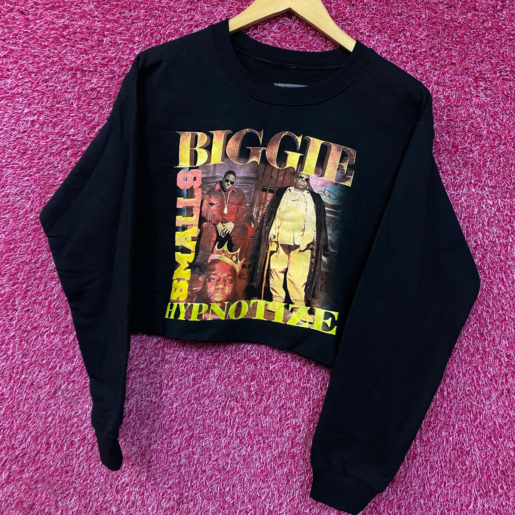 Rap Tees Notorious B.I.G. Hypnotize Graphic Black Cropped Long-Sleeve Size S / US 4 / IT 40 - 3 Thumbnail