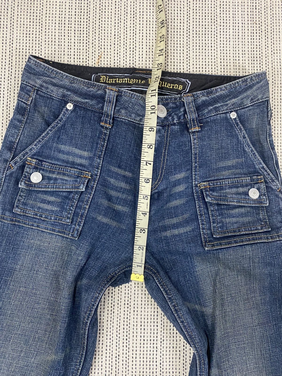 Japanese Brand Vintage 70sStyle Flared Denim Jeans Wash CargoPocket Bootcut Size US 30 / EU 46 - 11 Thumbnail