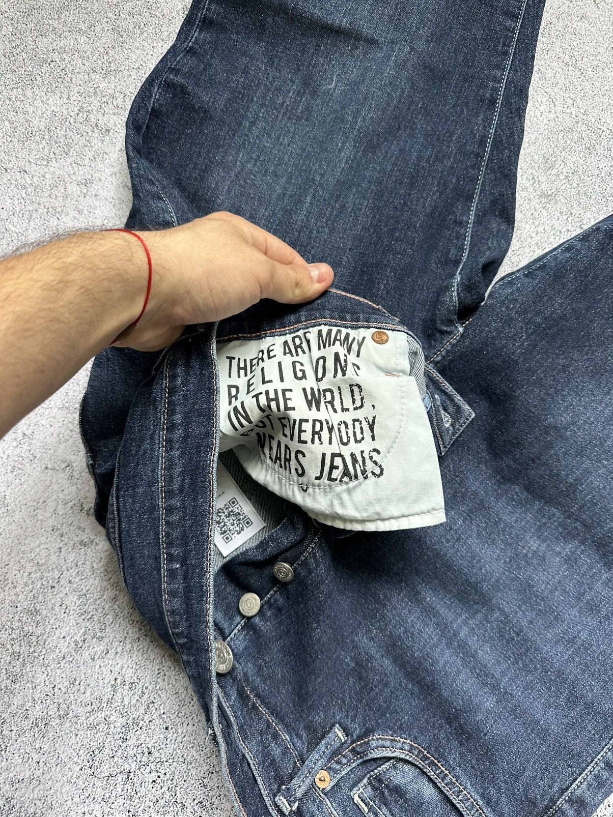 True Religion Vintage True Religion Beige Washed Denim Jeans Y2K Size US 32 / EU 48 - 12 Thumbnail