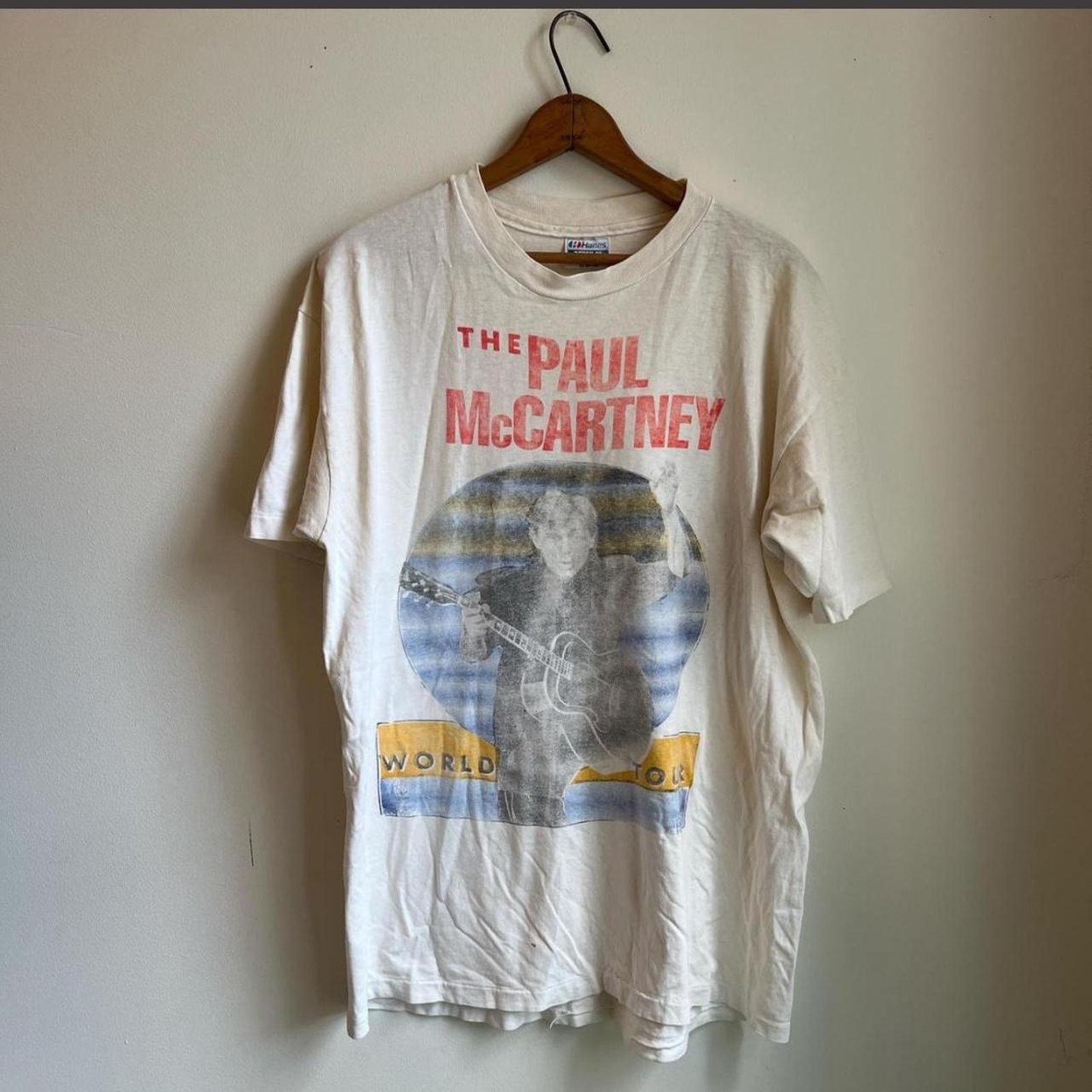 Hanes 1989 Paul Mccartney Tour Tshirt Size US XL / EU 56 / 4 - 2 Thumbnail