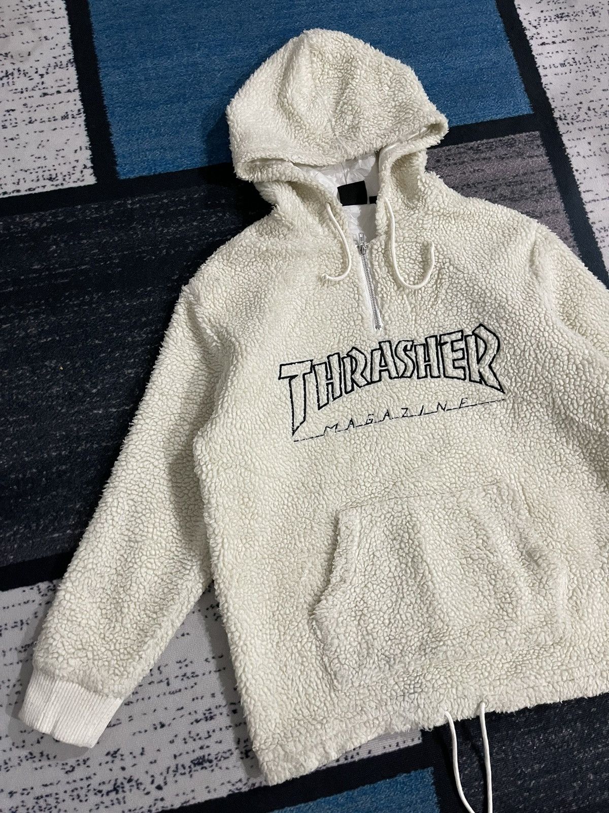 Thrasher Thrasher Magazine Half Zipper Fleece Hoodie Jacket Size US M / EU 48-50 / 2 - 4 Thumbnail