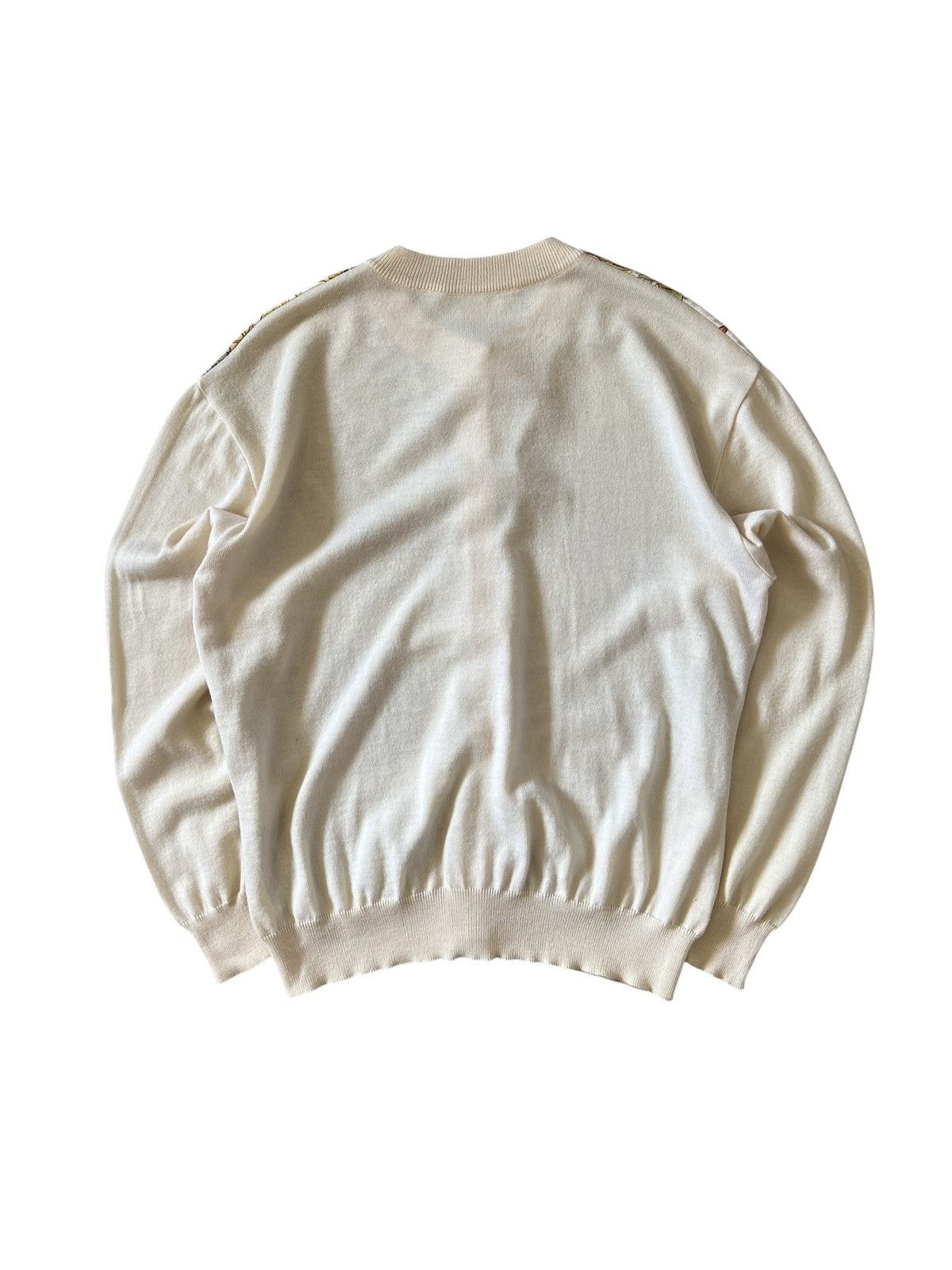 Salvatore Ferragamo Vintage Salvatore Ferragamo Silk Motif Cardigan Size L / US 10 / IT 46 - 2 Thumbnail
