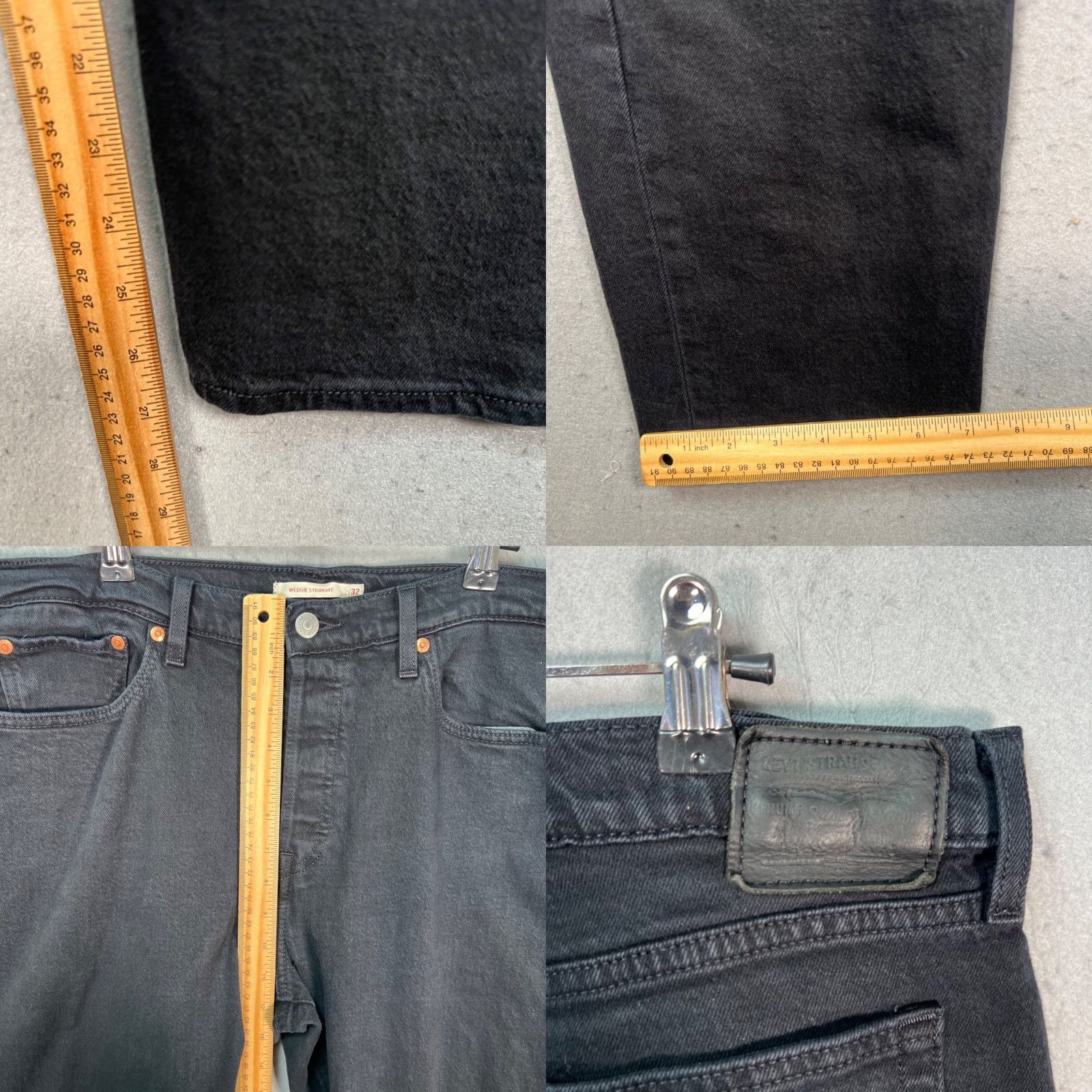 Levi's Levi's Wedgie Fit Jeans 5-Pocket Denim Black Regular Levi's Women's 32x27 Jeans (High Rise) - 27 Inseam XS? Size 24" / US 00 / IT 34 - 8 Thumbnail