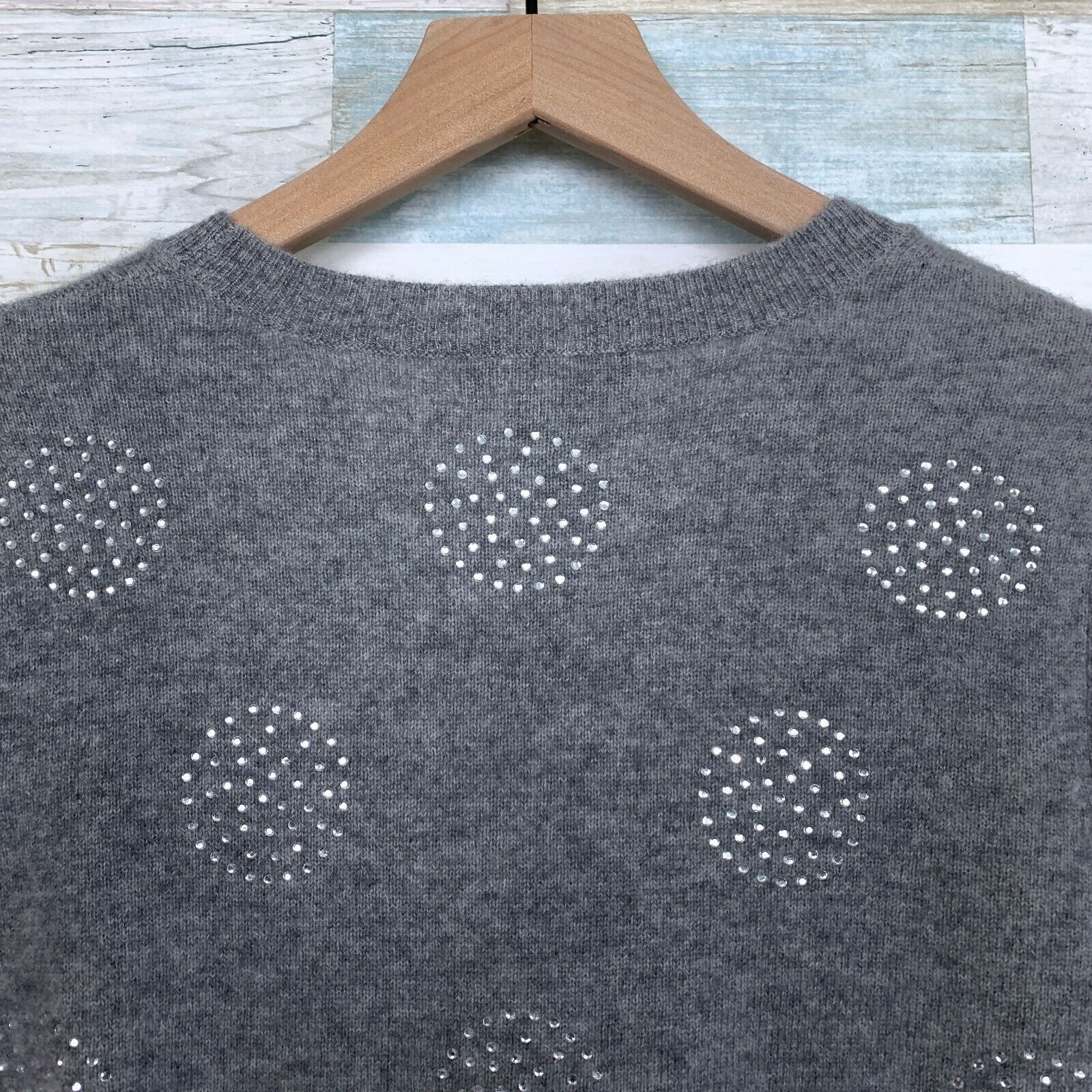 Other Peck & Peck Luxury Pure Cashmere Sweater Gray Sequin Small Size S / US 4 / IT 40 - 4 Thumbnail