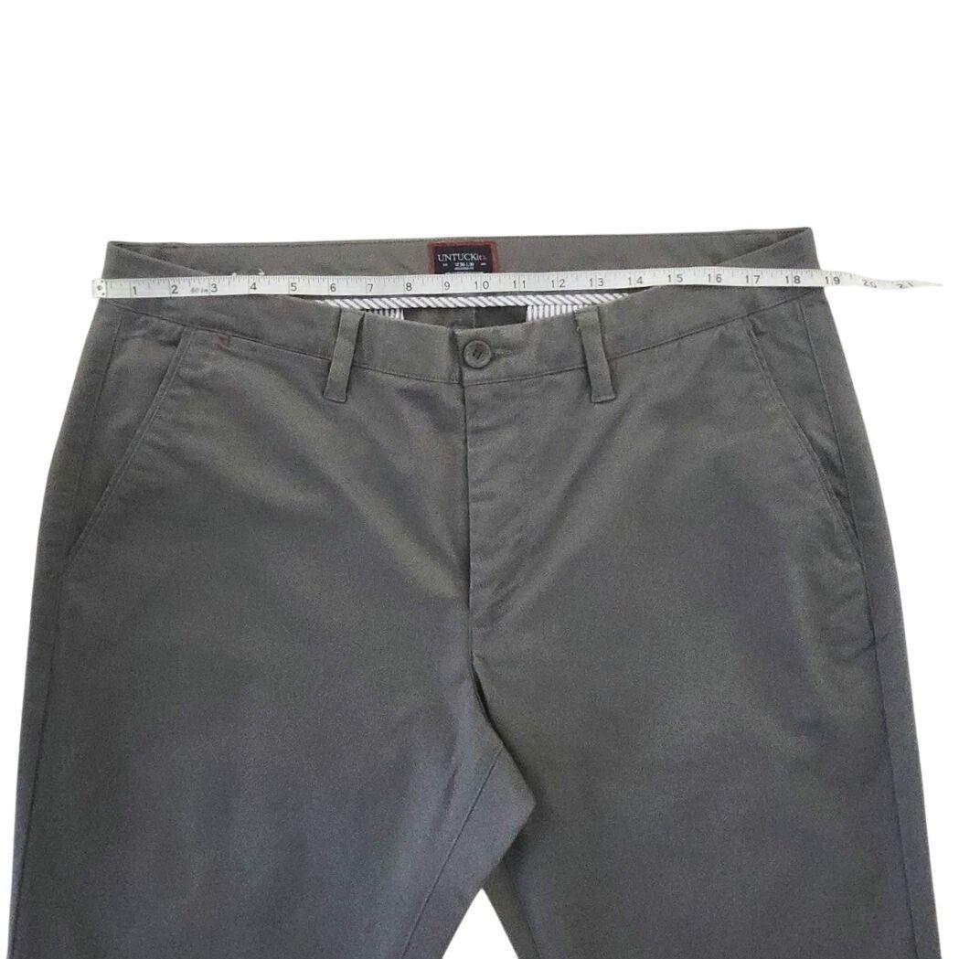 UNTUCKit Untuckit Relaxed Fit Gray Pants W36 L30 Size US 36 / EU 52 - 4 Thumbnail
