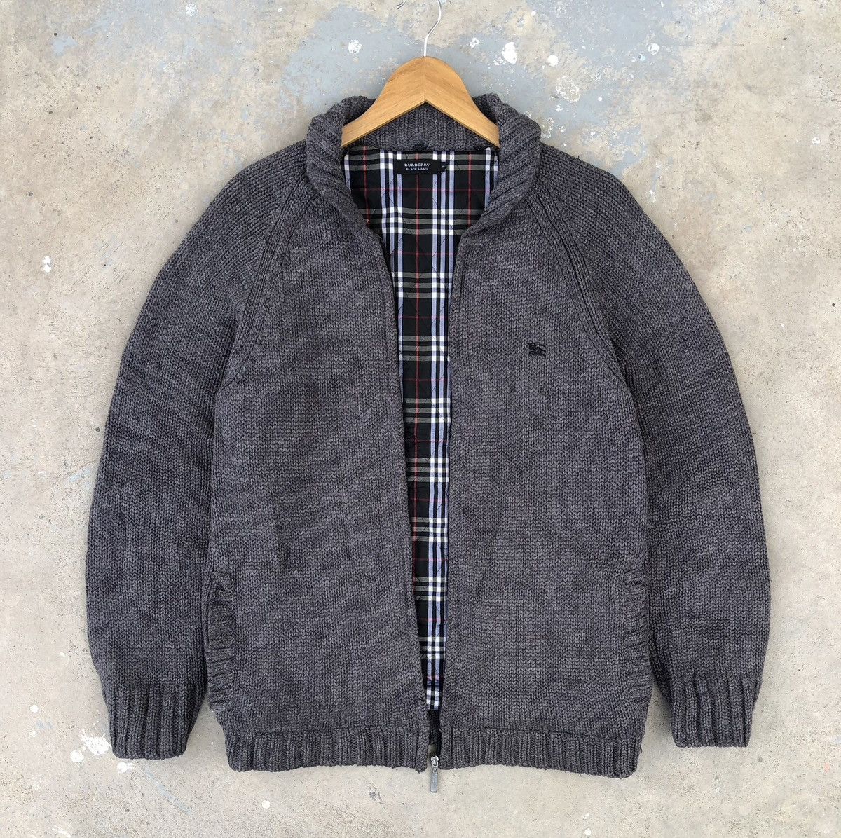Burberry Burberry Black Label Knitted Lined Novacheck Wool Jacket Size US M / EU 48-50 / 2 - 4 Thumbnail