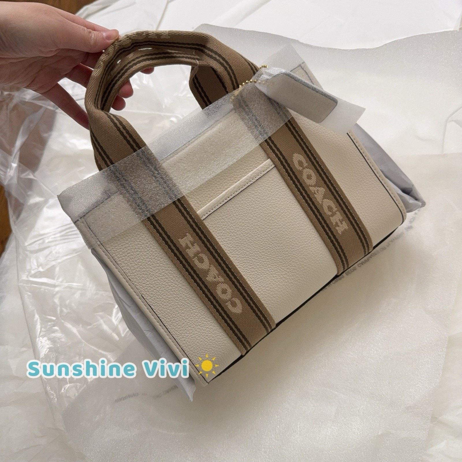 Coach NWT Coach Smith Tote Bag 24 Crossbody Leather/Chalk CBH14 Size ONE SIZE - 2 Thumbnail