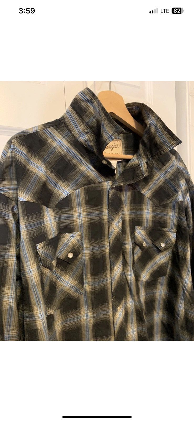 Wrangler Wrangler mens sz 3XL button shirt western plaid pearl snap Size US XXL / EU 58 / 5 - 1 Thumbnail