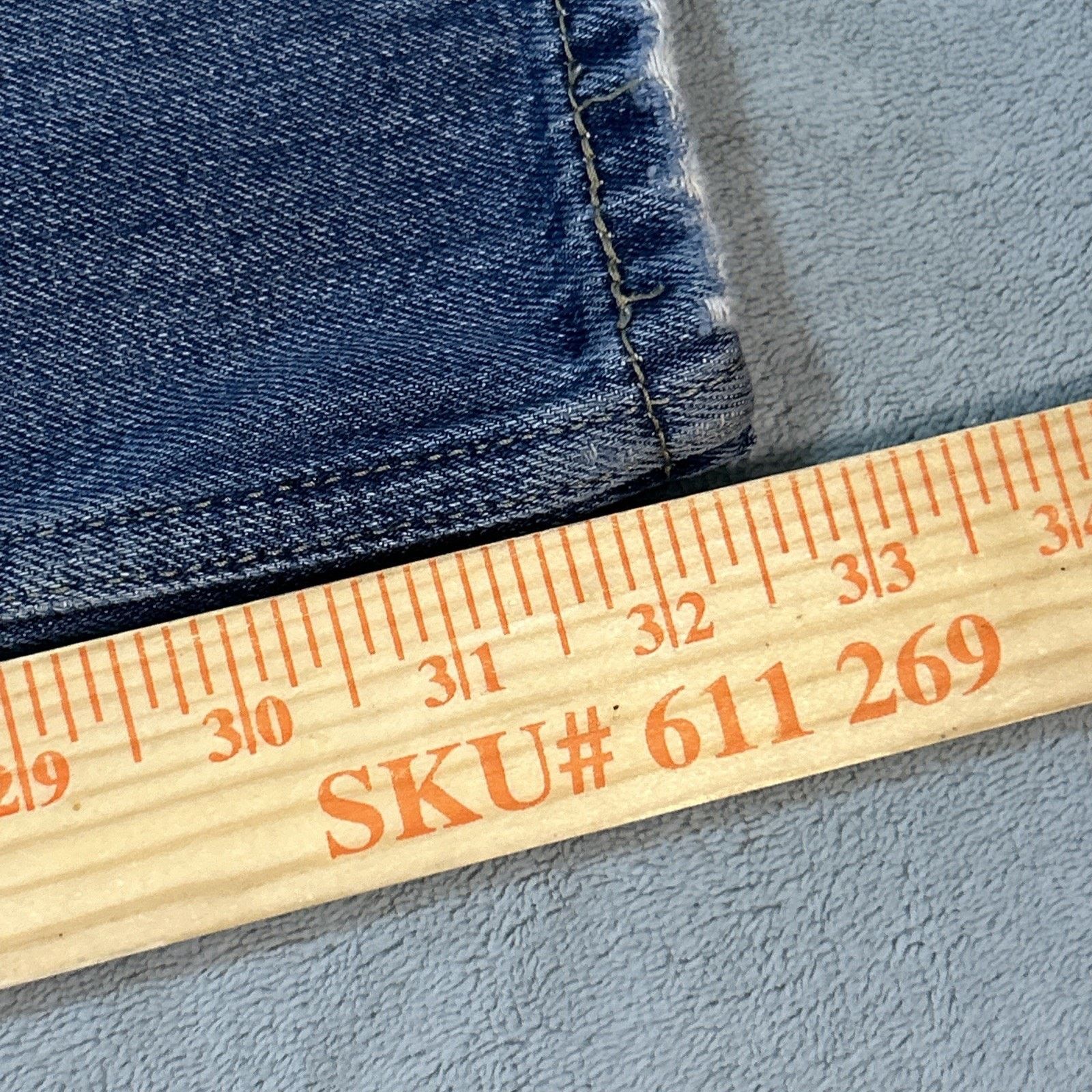 Levi's Y2k Levis Rare Sample Pair Unfinished Jeans 32x32Vintage Size US 32 / EU 48 - 10 Thumbnail