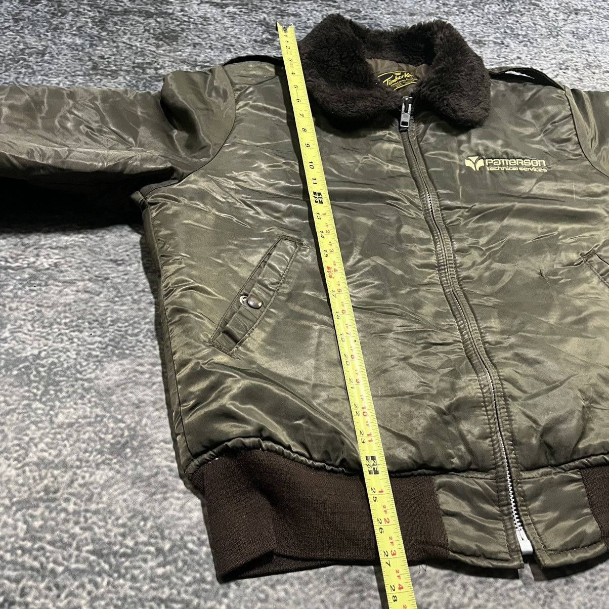 Vintage Vintage 70s Timber King Bomber Flight Jacket Faux Fur Large Size US L / EU 52-54 / 3 - 15 Thumbnail