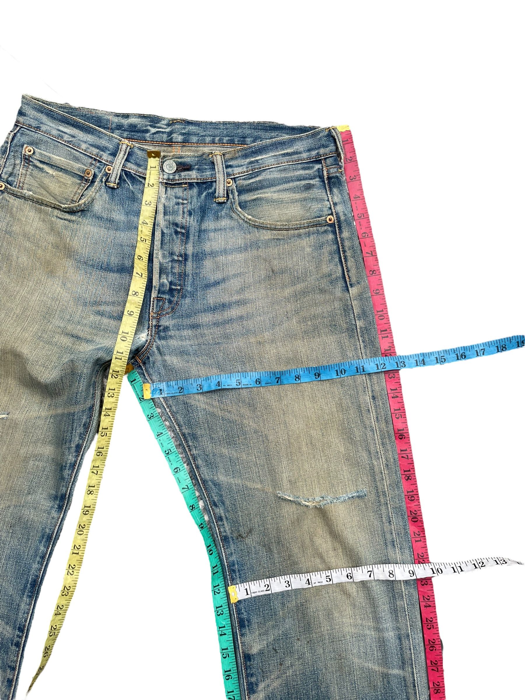 Levi's Levis 501 Faded Distresed Denim Size US 34 / EU 50 - 11 Thumbnail