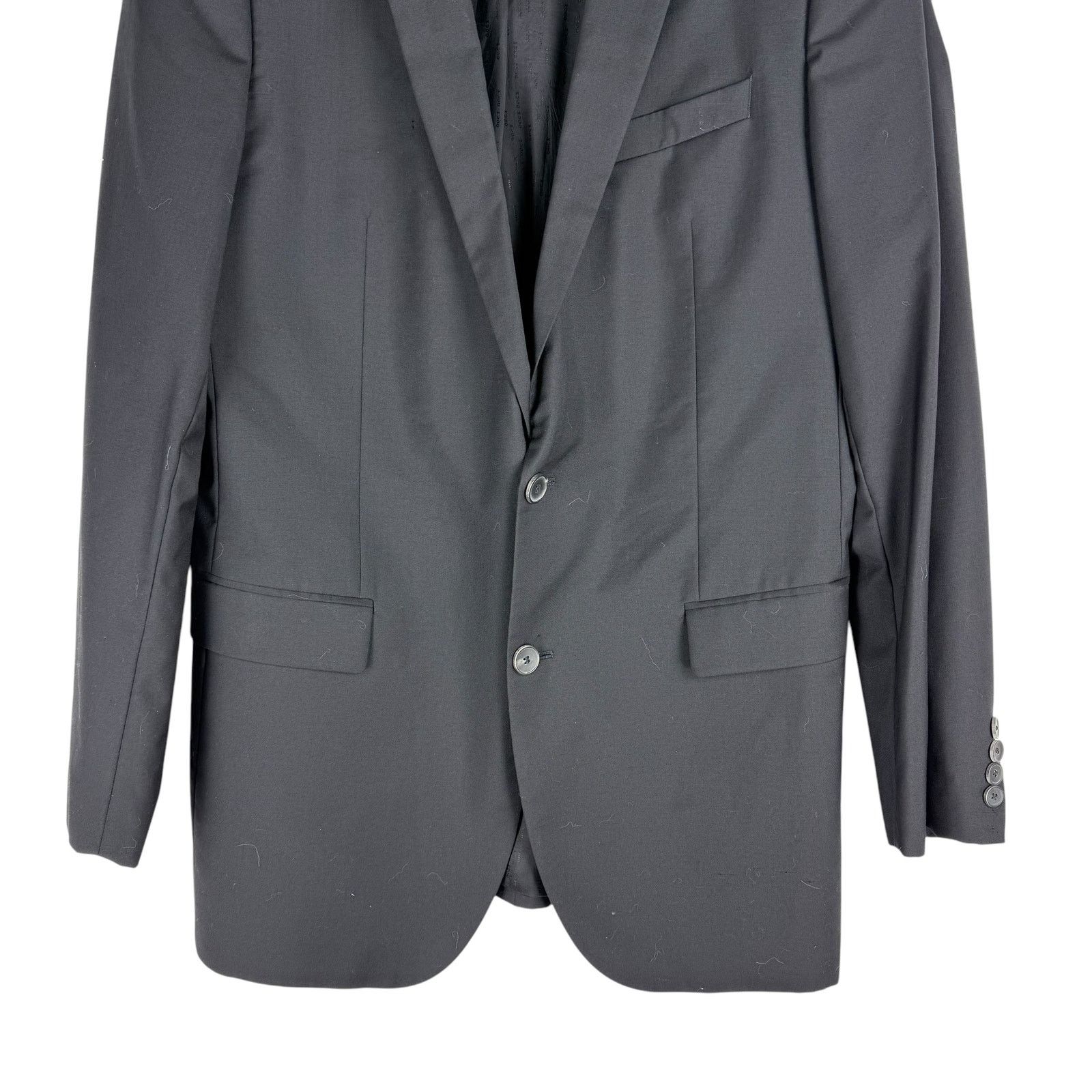 Hugo Boss Hugo Boss Super 120s Wool Blazer Black Logo Lined Size 42L Size 42L - 3 Thumbnail