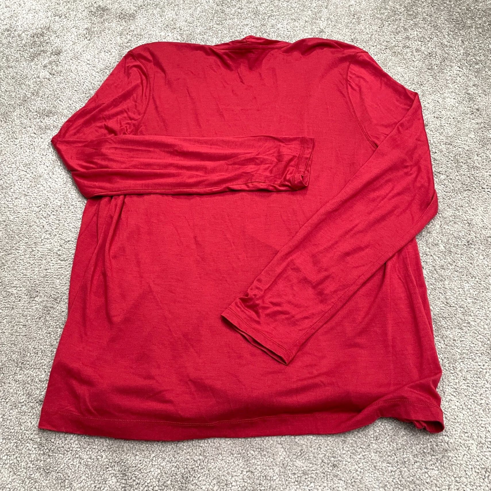 Talbots Talbots Red Long Sleeve Tunic Blouse Womens XL Rayon Blend Casual Size XL / US 12-14 / IT 48-50 - 2 Thumbnail
