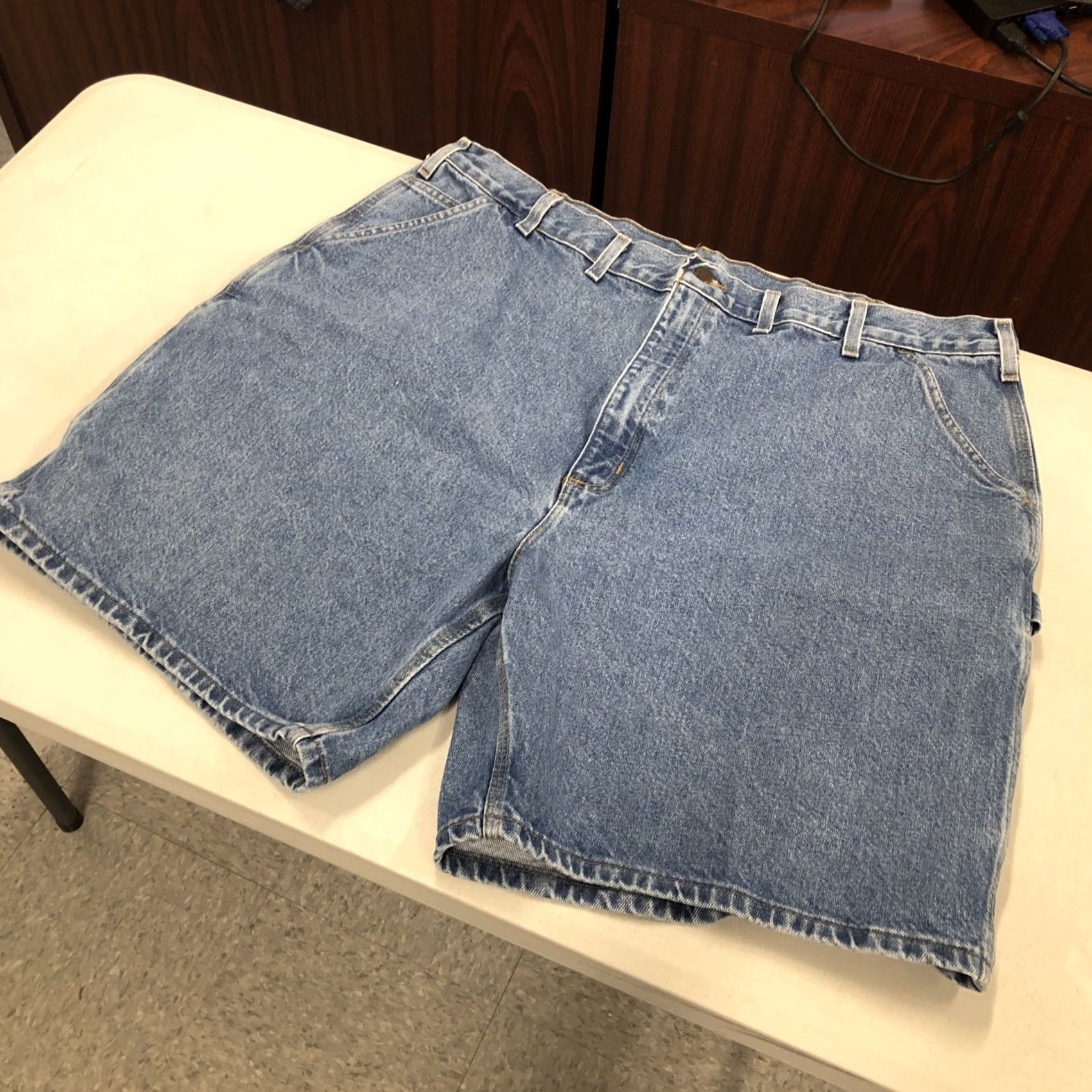 Carhartt VINTAGE Carhartt Carpenter Blue Jean Denim Work Shorts 46 B28 STW Work Beach Casual Size US 30 / EU 46 - 6 Thumbnail
