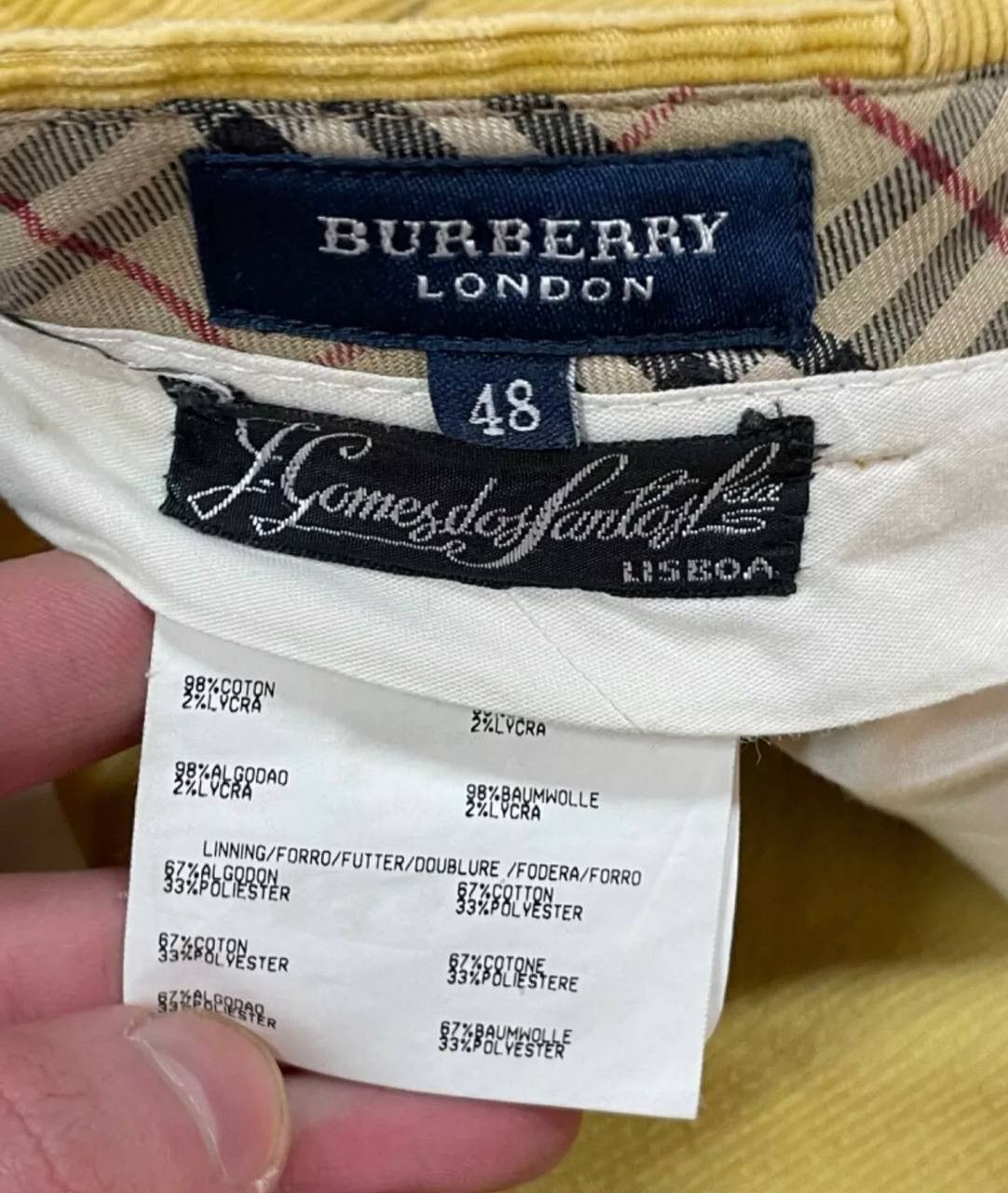 Burberry Corduroy Vintage Burberry Pants Cropped Nova Check Design Size US 32 / EU 48 - 6 Thumbnail