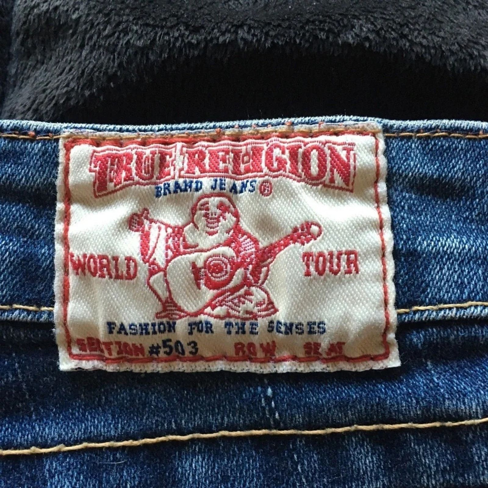 True Religion True Religion Y2K 503 dark wash blue jeans, size 28 Size 28" / US 6 / IT 42 - 3 Thumbnail