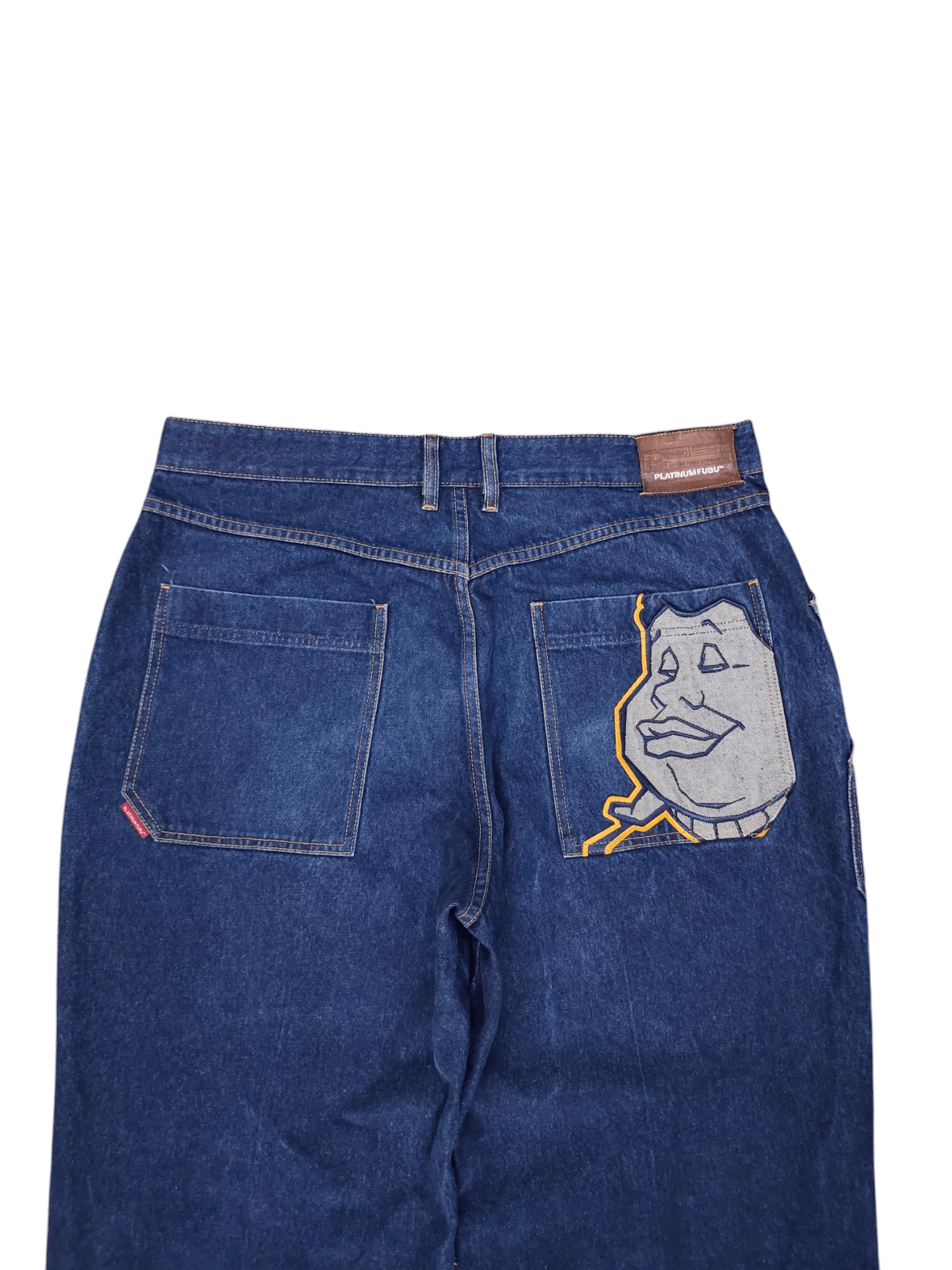 Baggy Jeans Fubu Fat Albert Embroidered Denim Wide Jnco, image size:1500x2000