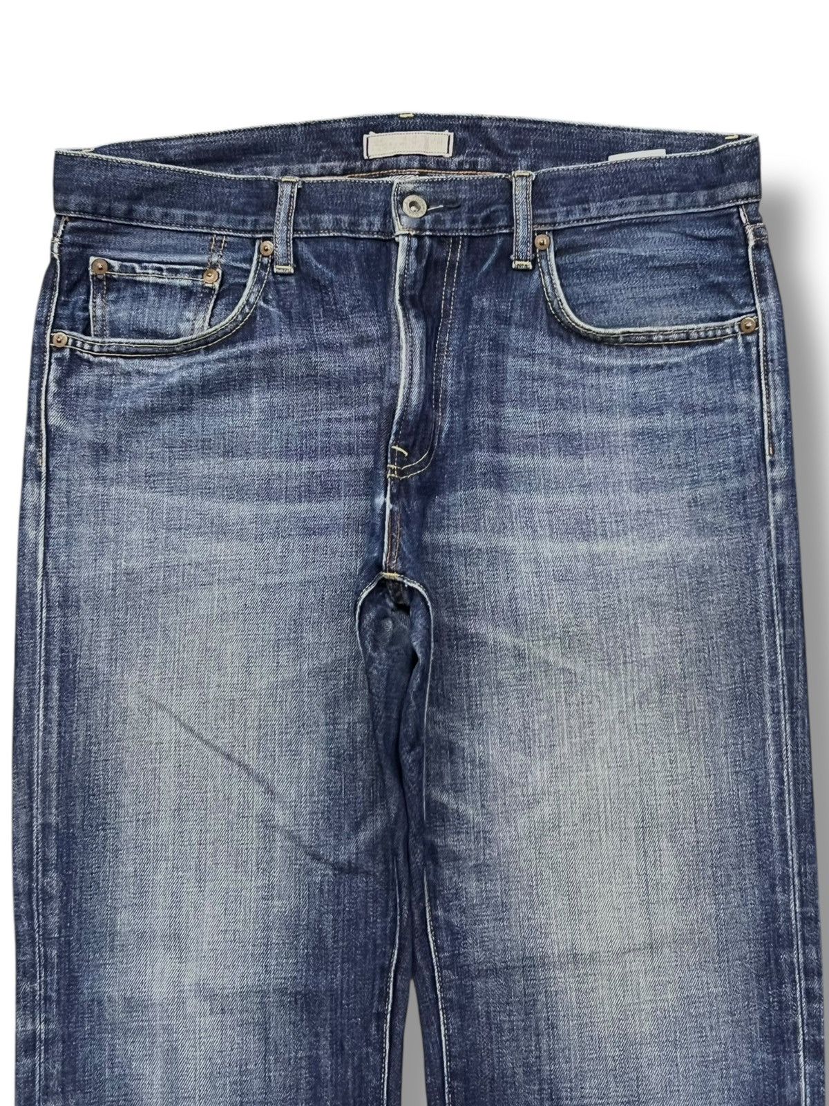 Uniqlo Loose Vintage Uniqlo Kaihara Japan - Faded Wash Jeans Size US 35 - 4 Thumbnail