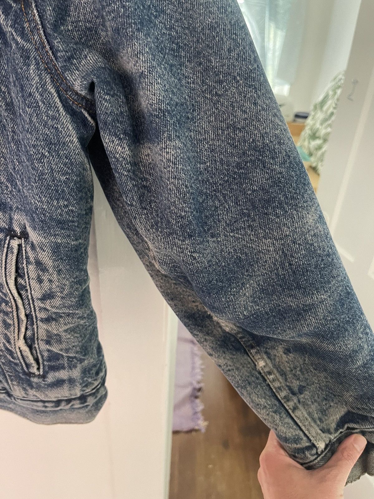 Levi's × Levi's Vintage Clothing × Vintage Vintage Levi’s USA Sherpa Trucker Stonewashed Denim Jacket Size US M / EU 48-50 / 2 - 5 Thumbnail