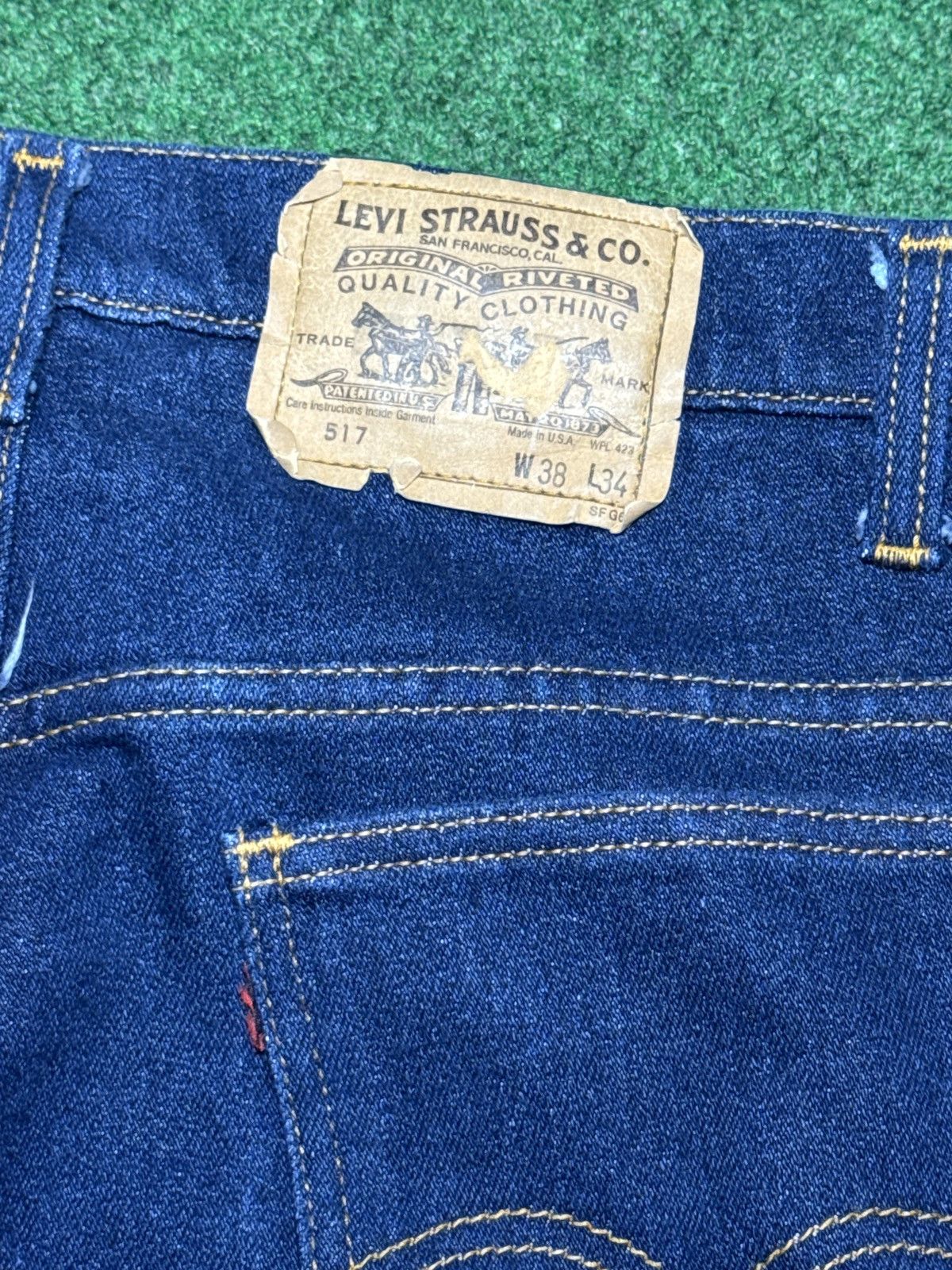 Levi's Vintage Clothing Vintage 70s Levi’s 517 Bootcut Flare 36x30 USA Made Jeans Size US 36 / EU 52 - 3 Thumbnail