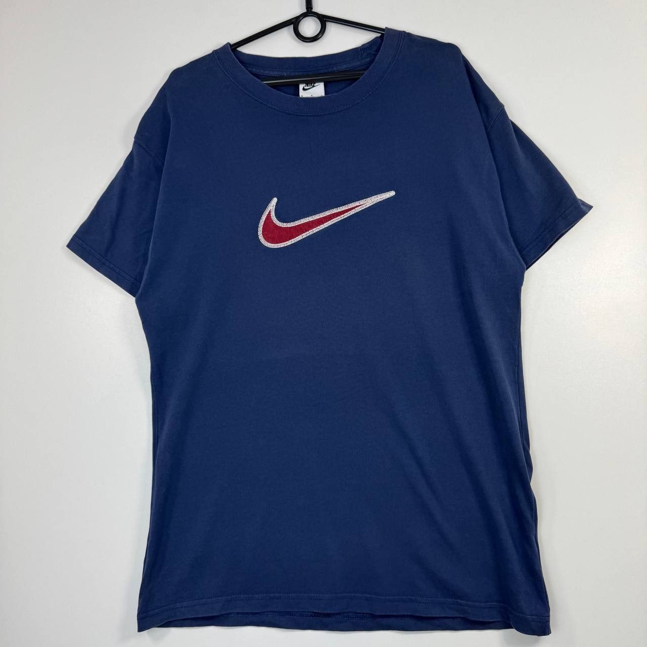 Nike Nike Embroidered Swoosh T-Shirt Blue DV3214-410 Mens Size M Size US M / EU 48-50 / 2 - 1 Thumbnail