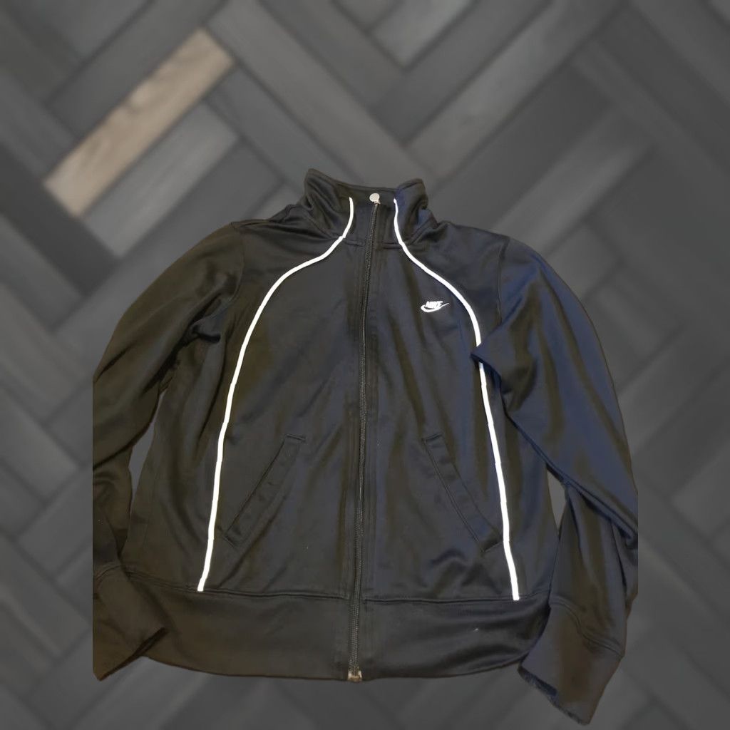 Nike Nike Womens Medium Full Zip Sweatshirt Track Jacket Active Black Size M / US 6-8 / IT 42-44 - 1 Thumbnail