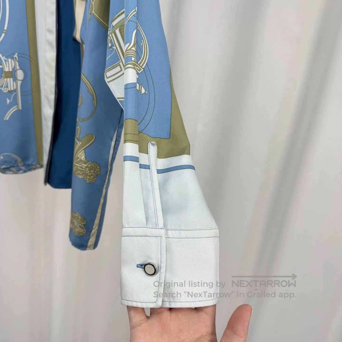 Hermes Hermes Silk Blouse with Colorful Patterns. Size XS / US 0-2 / IT 36-38 - 4 Thumbnail
