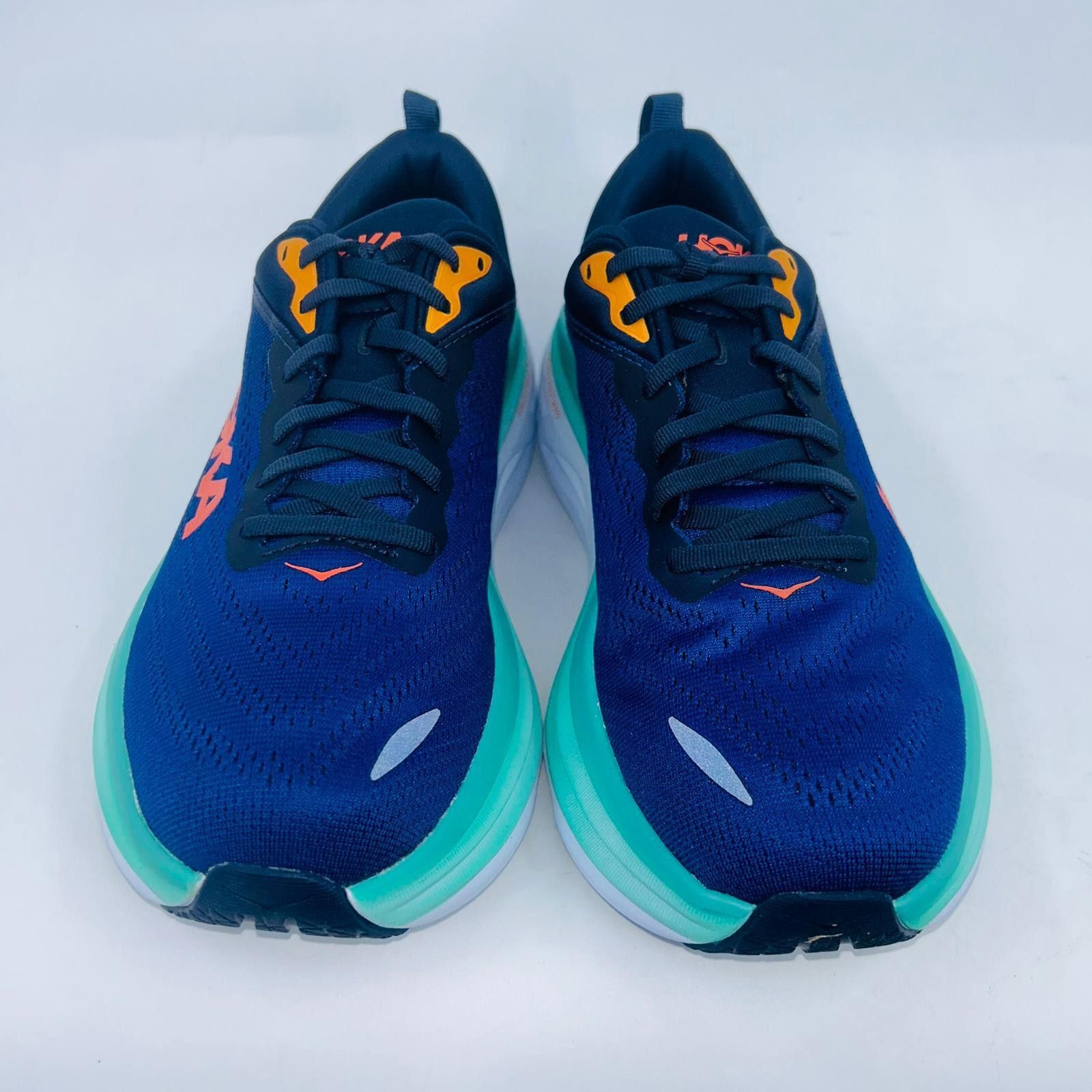 Hoka HOKA WOMENS BONDI8 NAVY/TURQUOISE BLUE RUNNING SHOES SIZE 9W Size US 9 / IT 39 - 2 Thumbnail