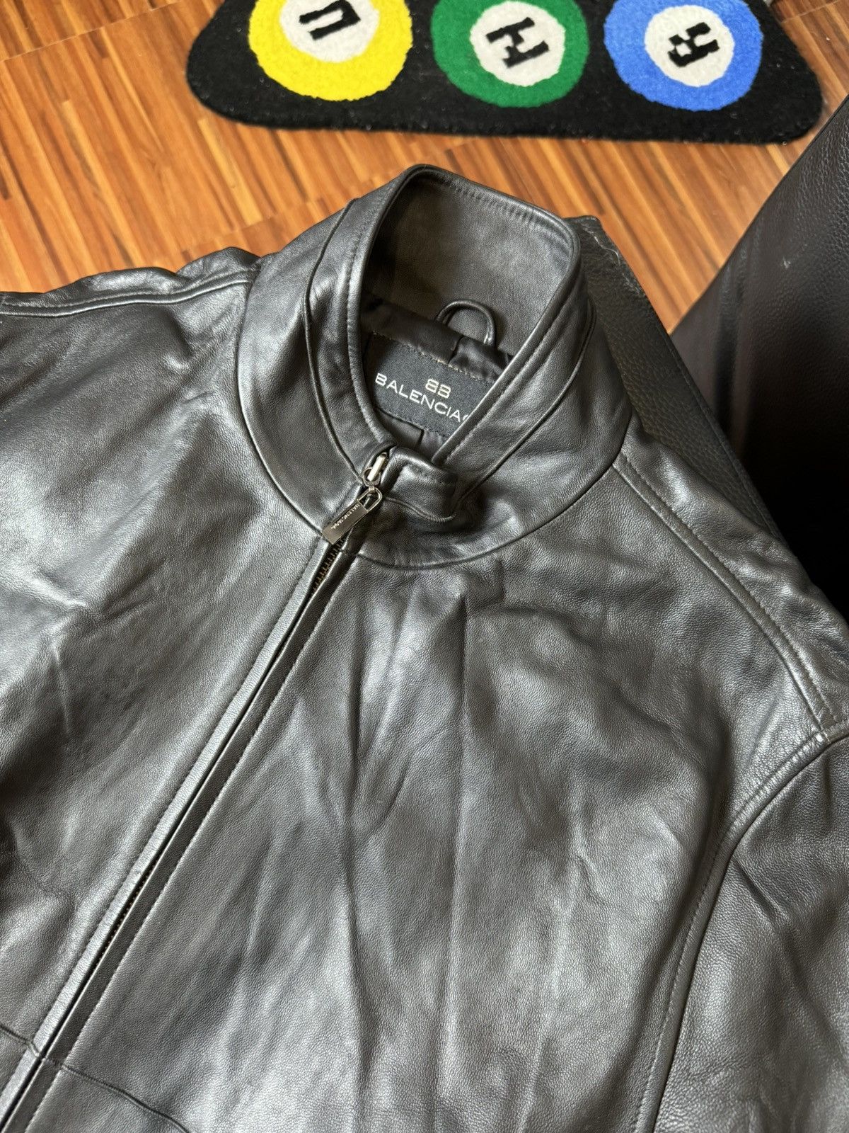 Balenciaga Balenciaga | Leather Jacket | Size US XL / EU 56 / 4 - 3 Thumbnail